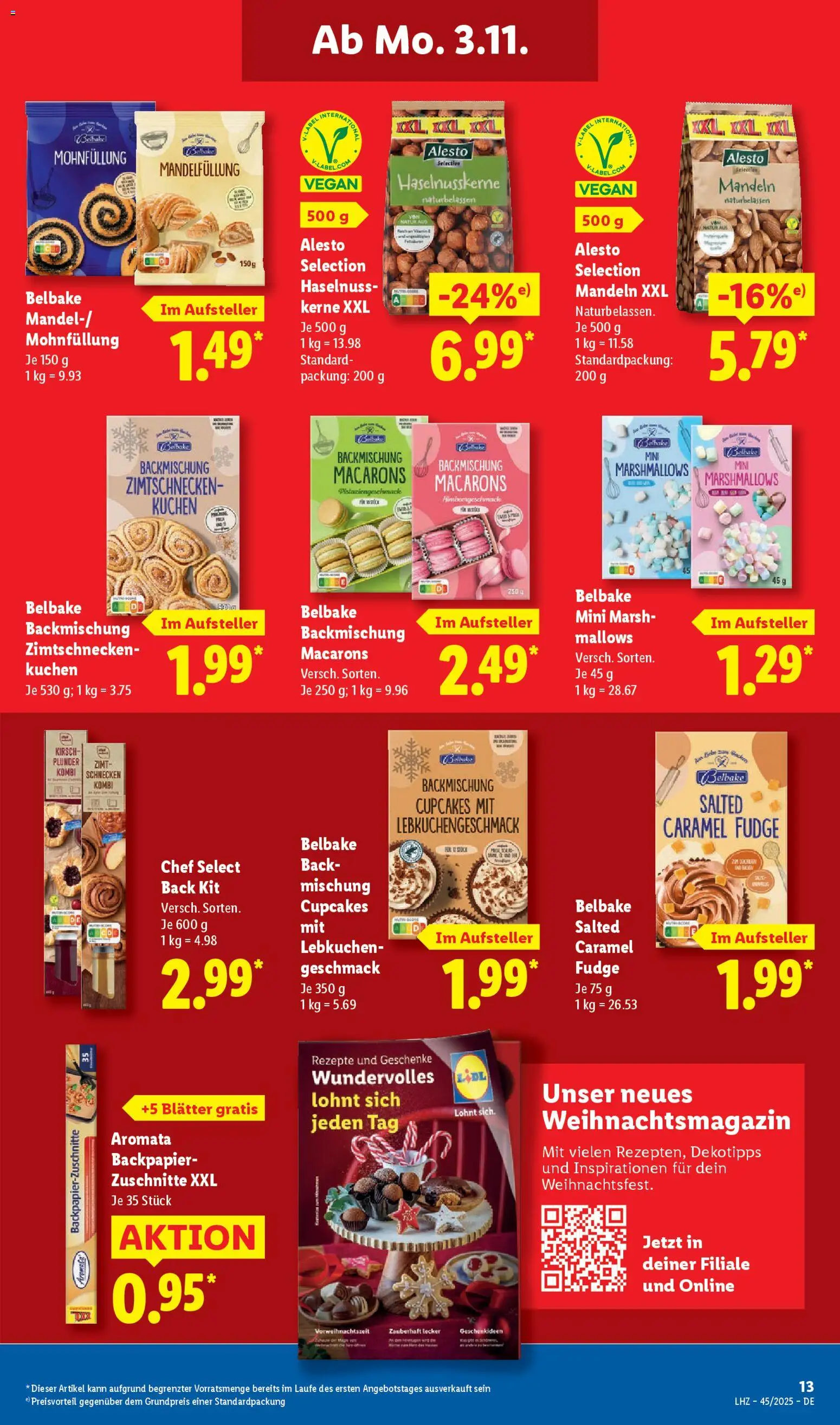 Lidl Prospekt Heppenheim – gültig ab 03.11.2025 | Seite: 21 | Produkte: Mandeln, Kuchen