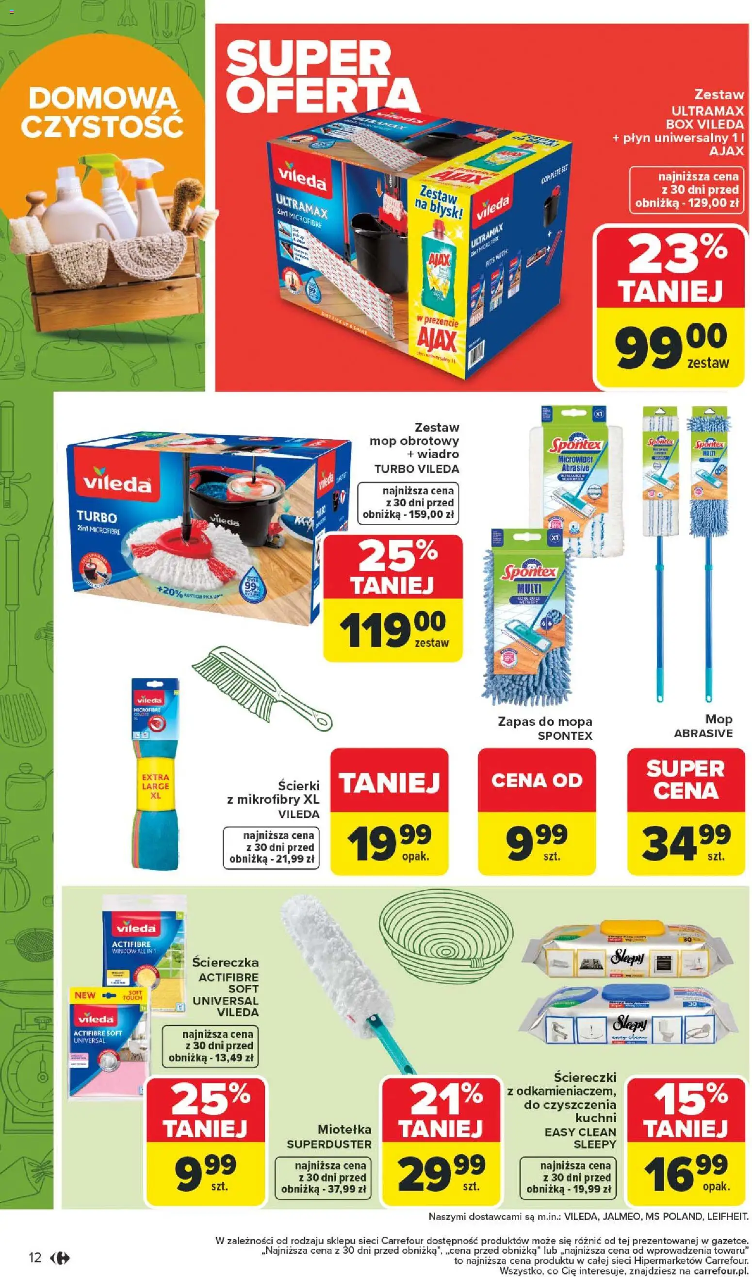 Carrefour Gazetka - Łap super okazje od 02.02.2026 | Strona: 12 | Produkty: Mop obrotowy, Vileda