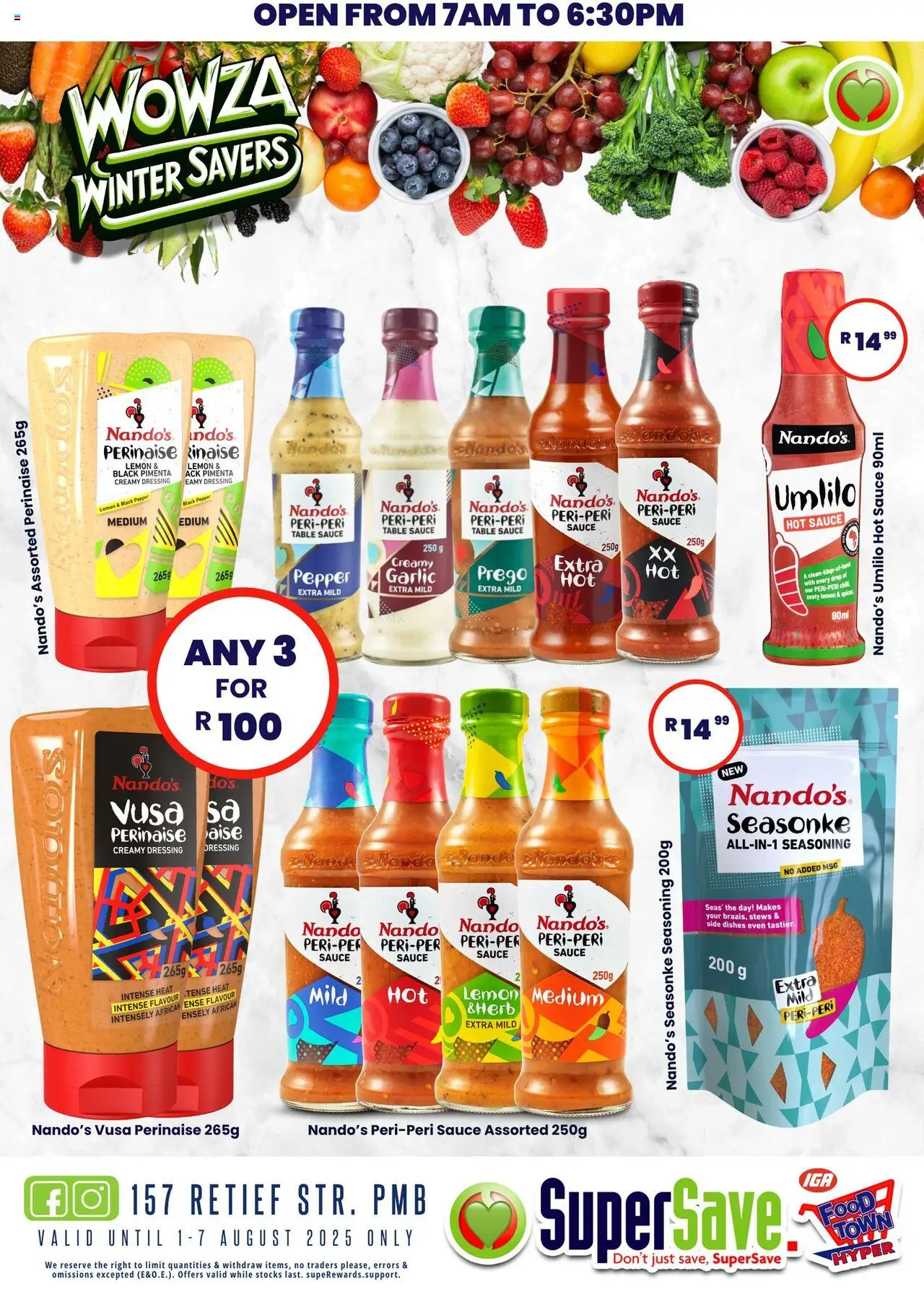 Super Save Specials │ valid from 08.08.2025 | Page: 40 | Products: Table, Sauce, Pepper, Lemon