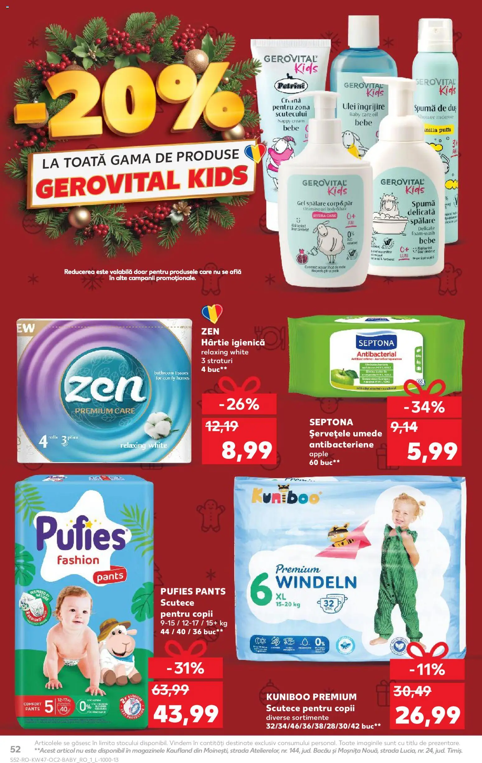 Kaufland RO akciós ujság - amely érvényes a következő dátumtól: 19.11.2025 | Oldal: 52