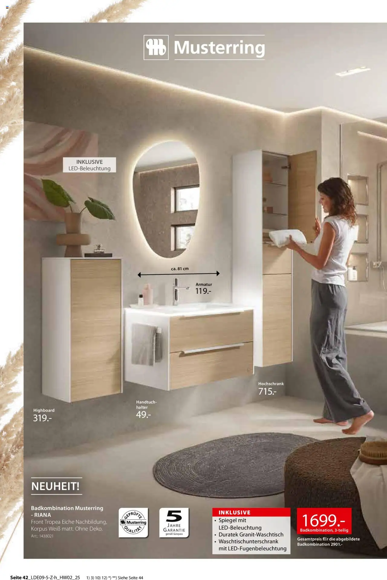 Zurbrüggen Hochwert – gültig ab 08.09.2025 | Seite: 54 | Produkte: HIghboard, Spiegel, Armatur, Hochschrank