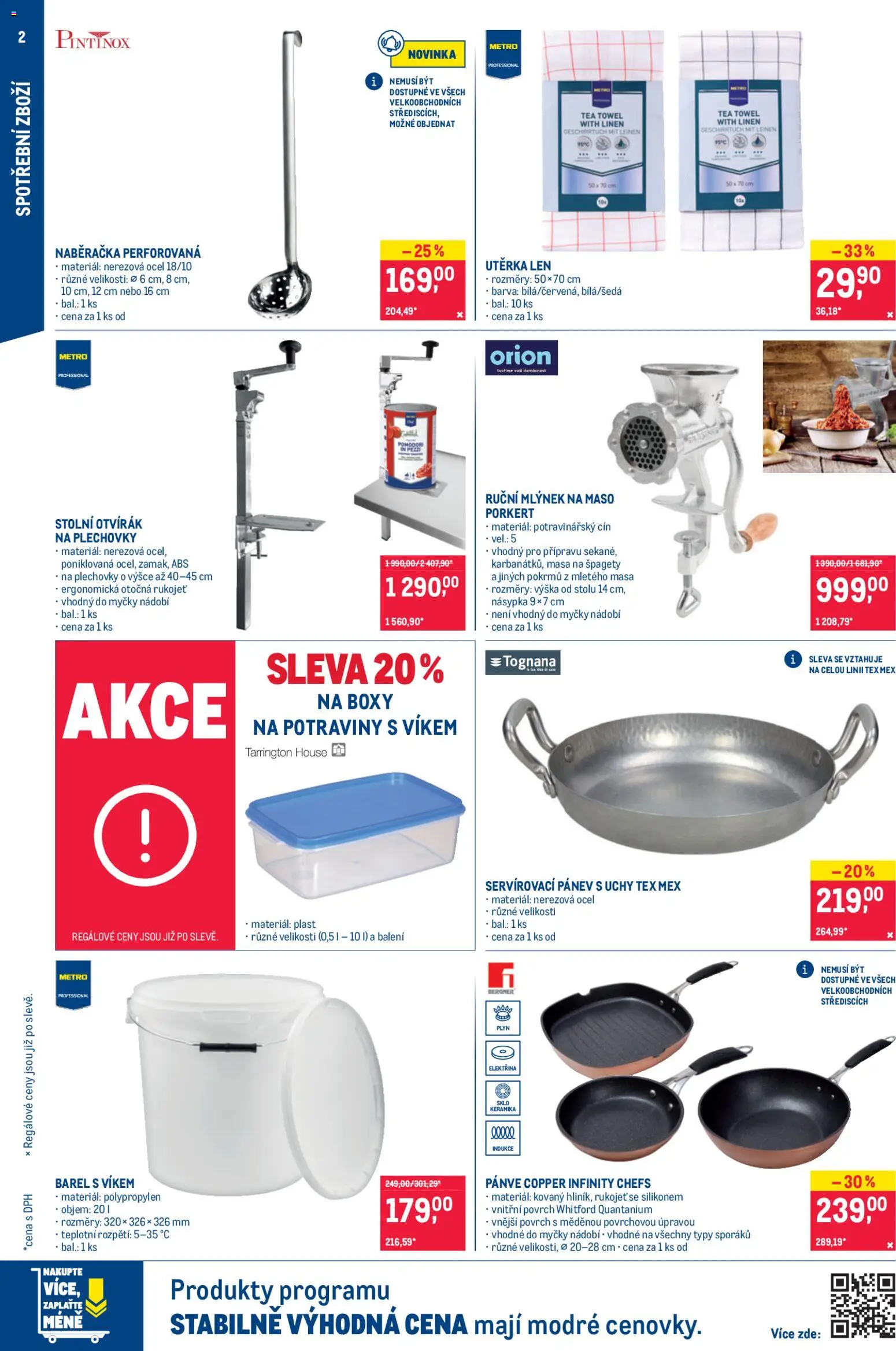 Makro leták - Spotřební zboží od 28.01.2026 | Strana: 2 | Produkty: Pánev, Pánve, Špagety, Mlýnek na maso