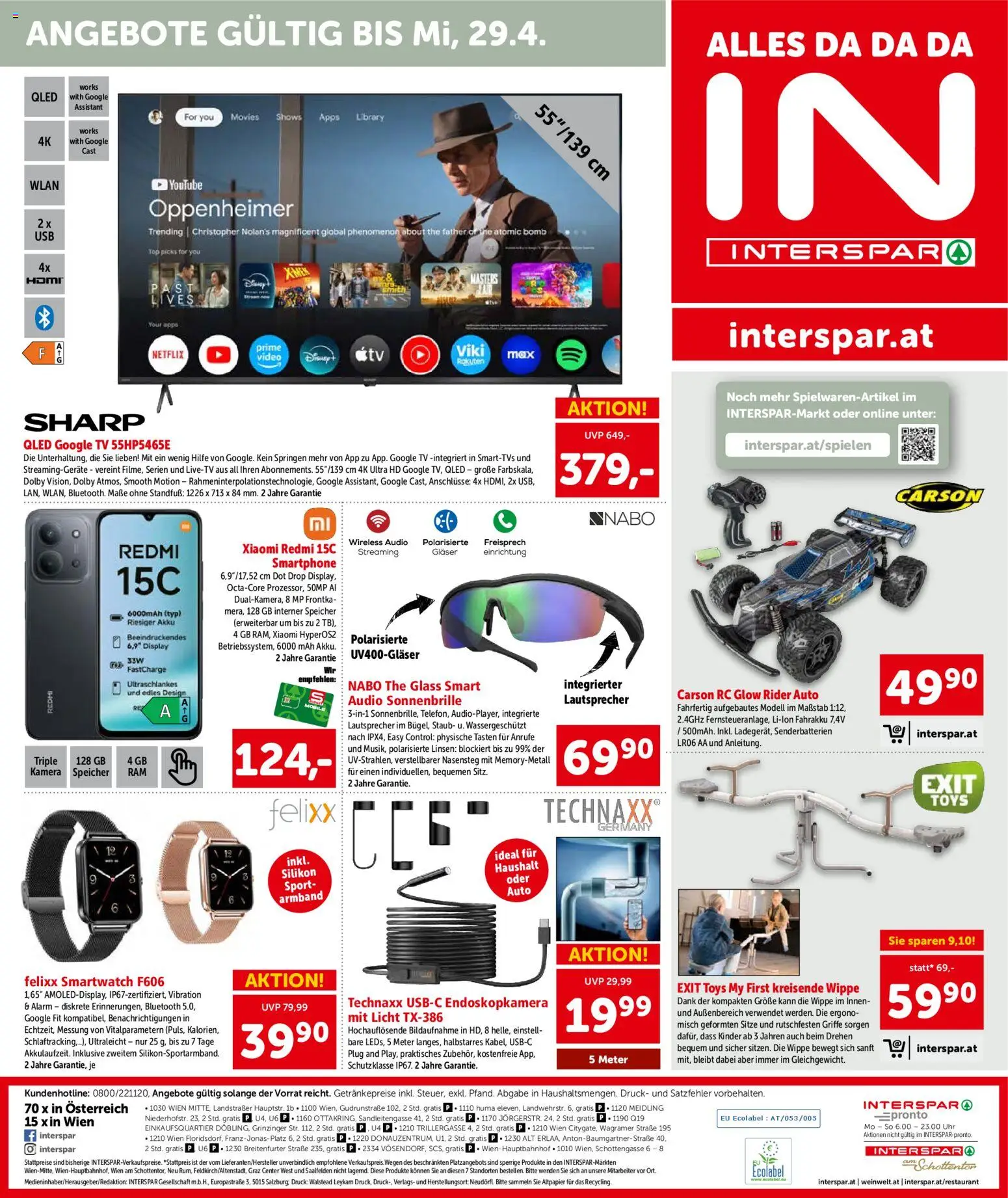 Interspar Flugblatt- Wien gültig ab 09.04.2026 | Seite: 25 | Produkte: Smartphone, Uhr, Kamera, Lautsprecher