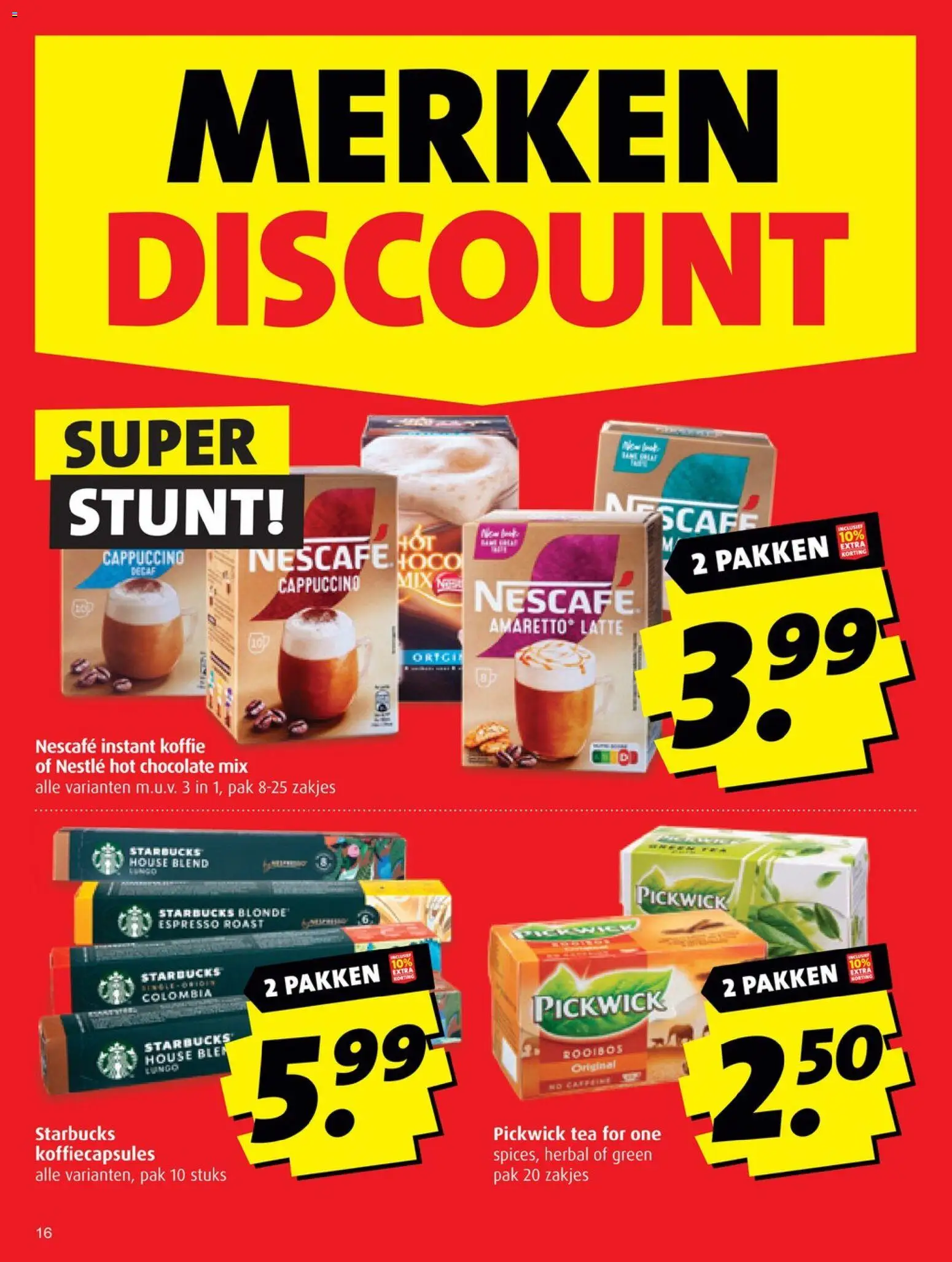 {H1} | Pagina: 16 | Producten: Koffie, Koffiecapsules, Nescafe, Cappuccino