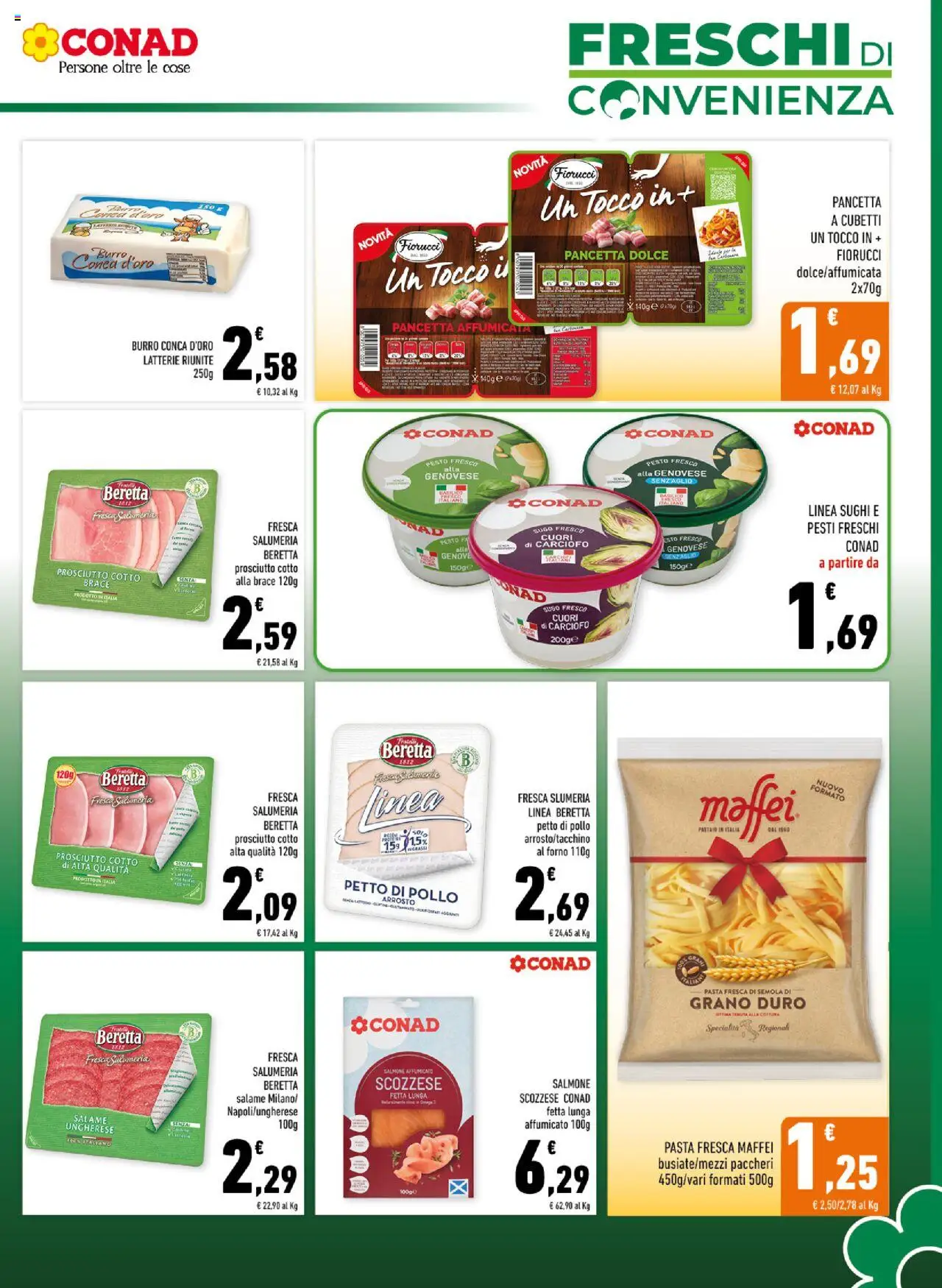 Volantino Conad del 22.10.2025 | Pagina: 3 | Prodotti: Salmone affumicato, Arrosto, Pasta, Sugo
