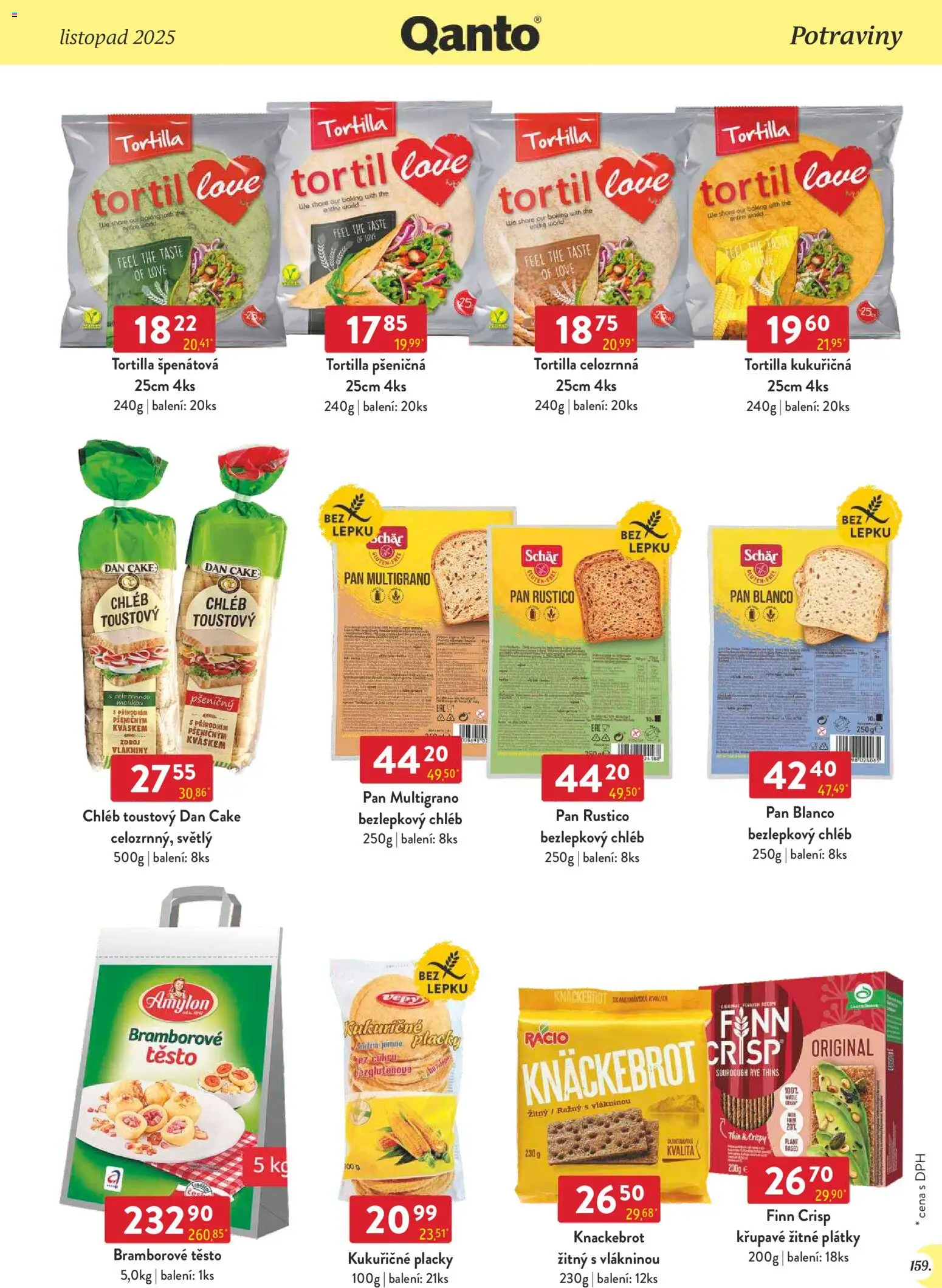 Astur & Qanto - Leták - Velkoobchod 11/2025 od 01.11.2025 | Strana: 159 | Produkty: Celozrnná tortilla, Tortilla, Potraviny, Těsto
