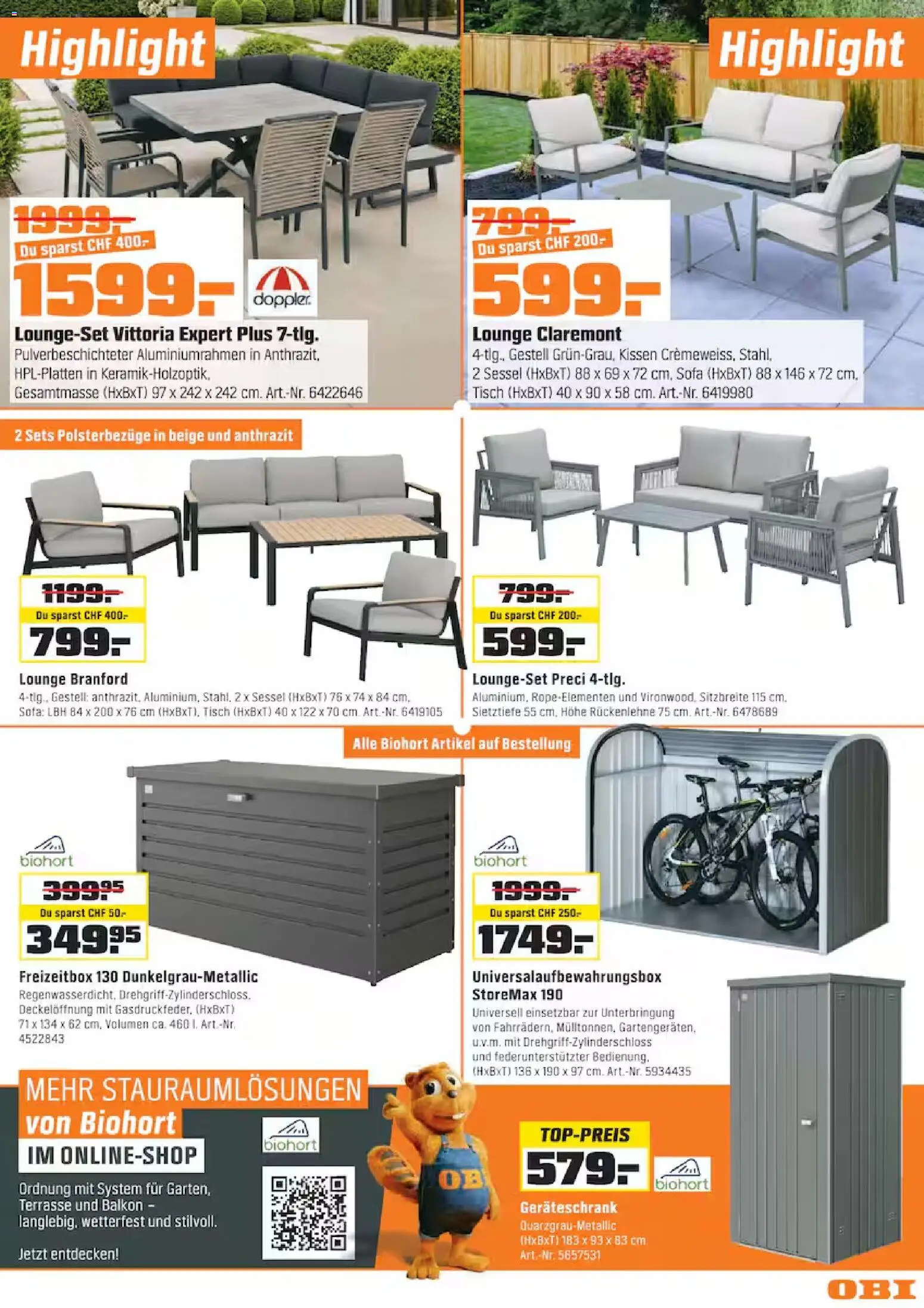 OBI aktionen – gültig ab 15.04.2026 | Seite: 5 | Produkte: Tisch, Kissen, Sofa, Sessel