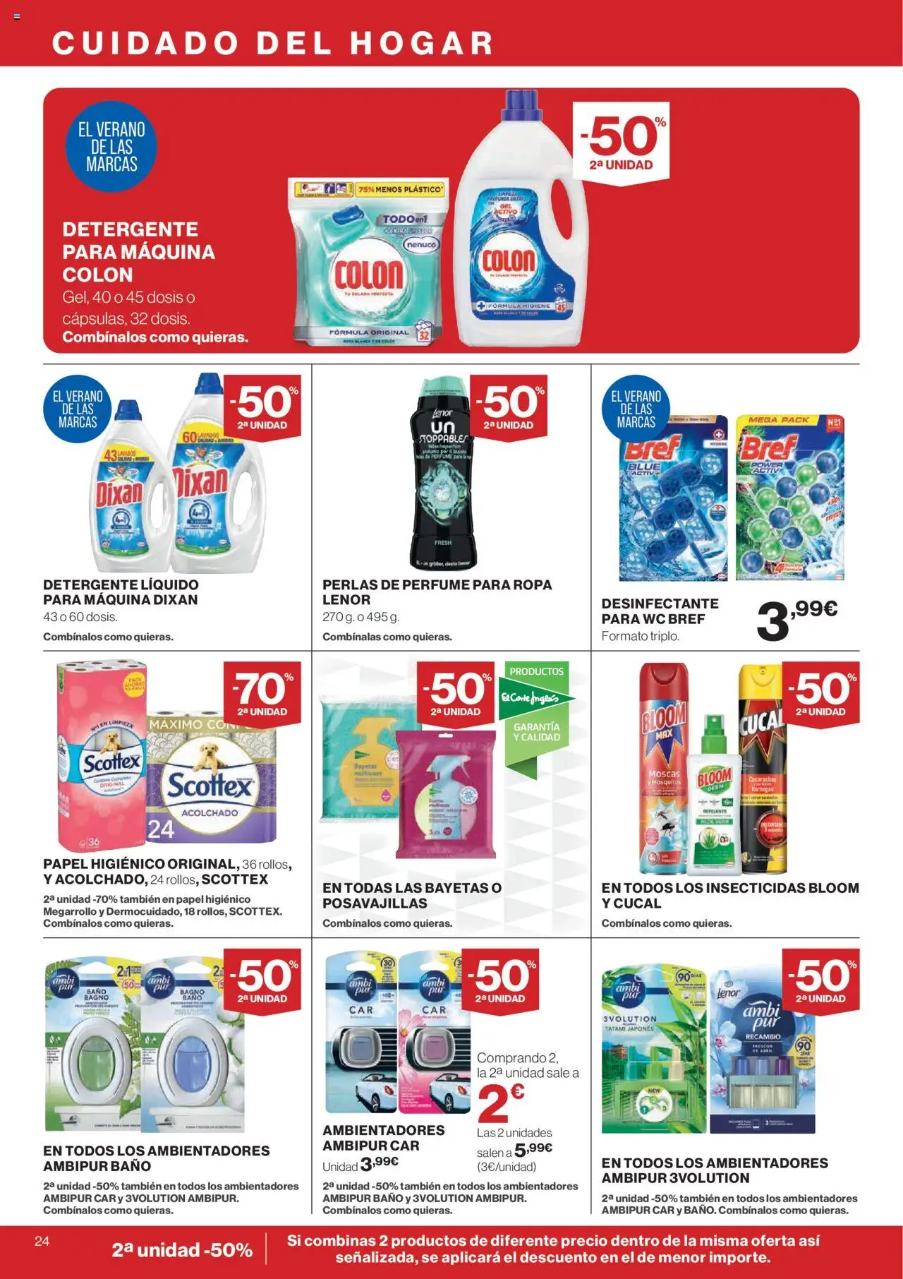 Hipercor catálogo │ válido desde el 14.08.2025 | Página: 28 | Productos: Perfume, Detergente, Papel higienico, Detergente líquido