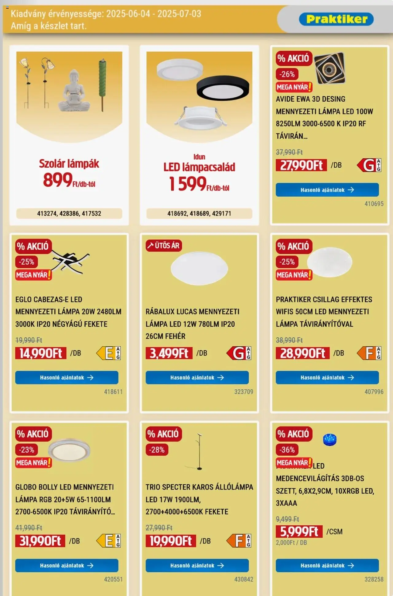 Praktiker akciós ujság - amely érvényes a következő dátumtól: 04.06.2025 | Oldal: 21 | Termékek: Távirányító, Állólámpa, Mennyezeti lámpa, Lámpa