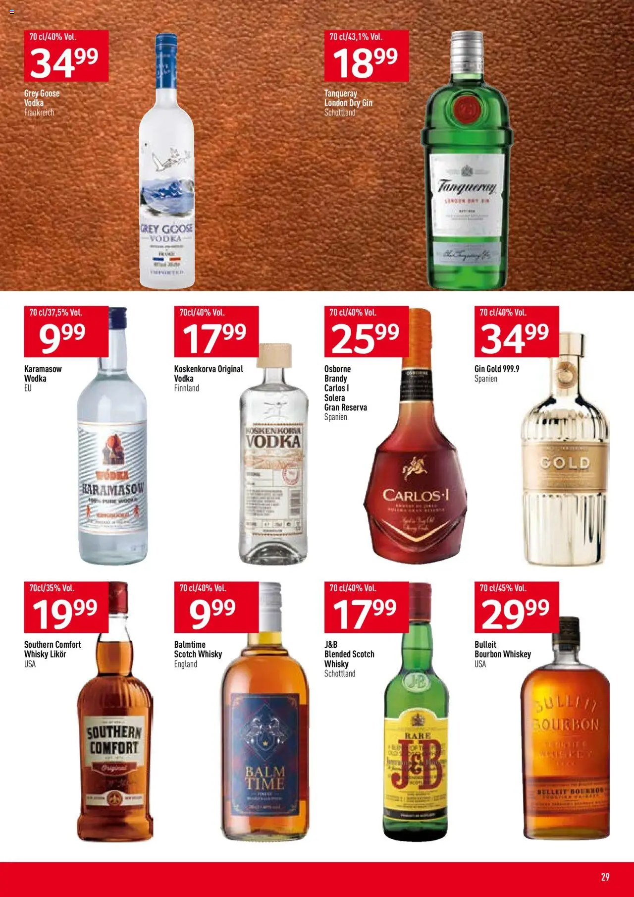 Prodega Aktionen ab 04.08.2025 | Seite: 29 | Produkte: Likör, Bourbon, Gin, Whiskey