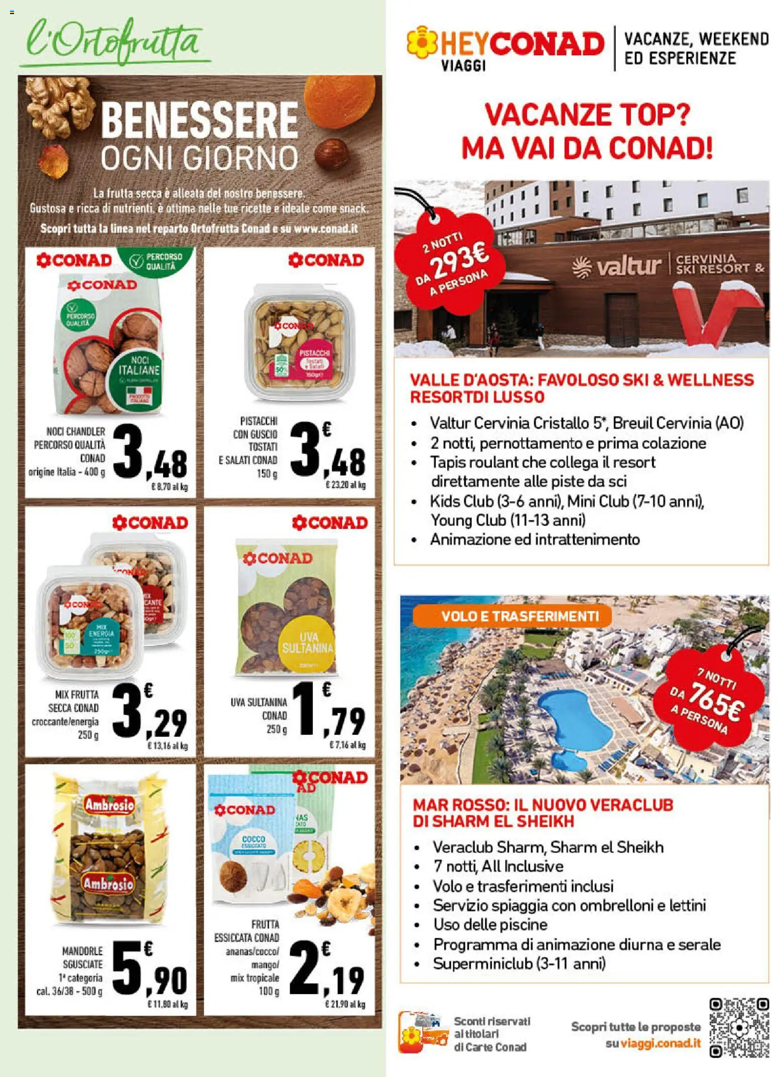 Volantino Conad del 19.11.2025 | Pagina: 3 | Prodotti: Frutta, Top, Mandorle, Cocco