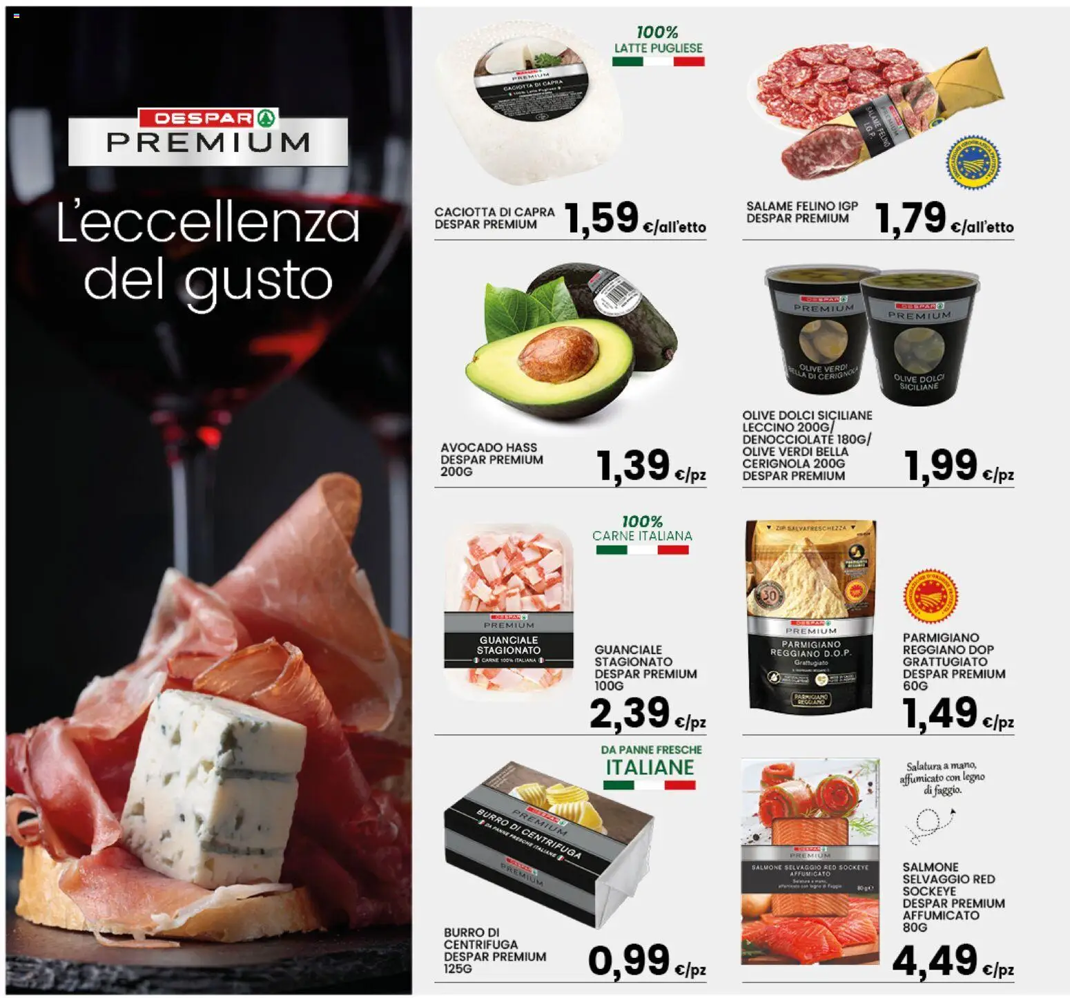 Volantino Interspar del 28.04.2026 | Pagina: 12 | Prodotti: Salame, Salmone, Latte, Olive