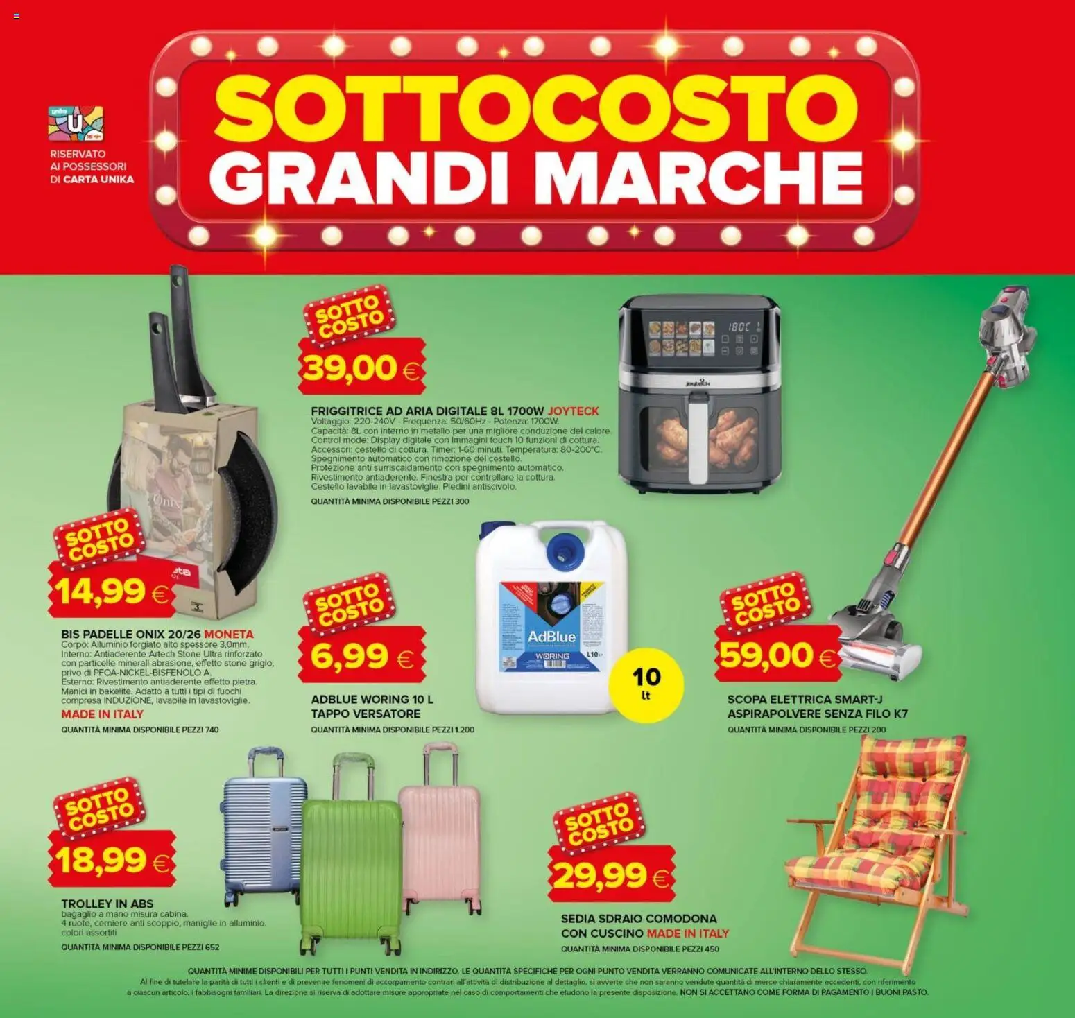 Volantino Oasi del 21.11.2025 | Pagina: 5 | Prodotti: Scopa, Alluminio, Friggitrice, Cuscino