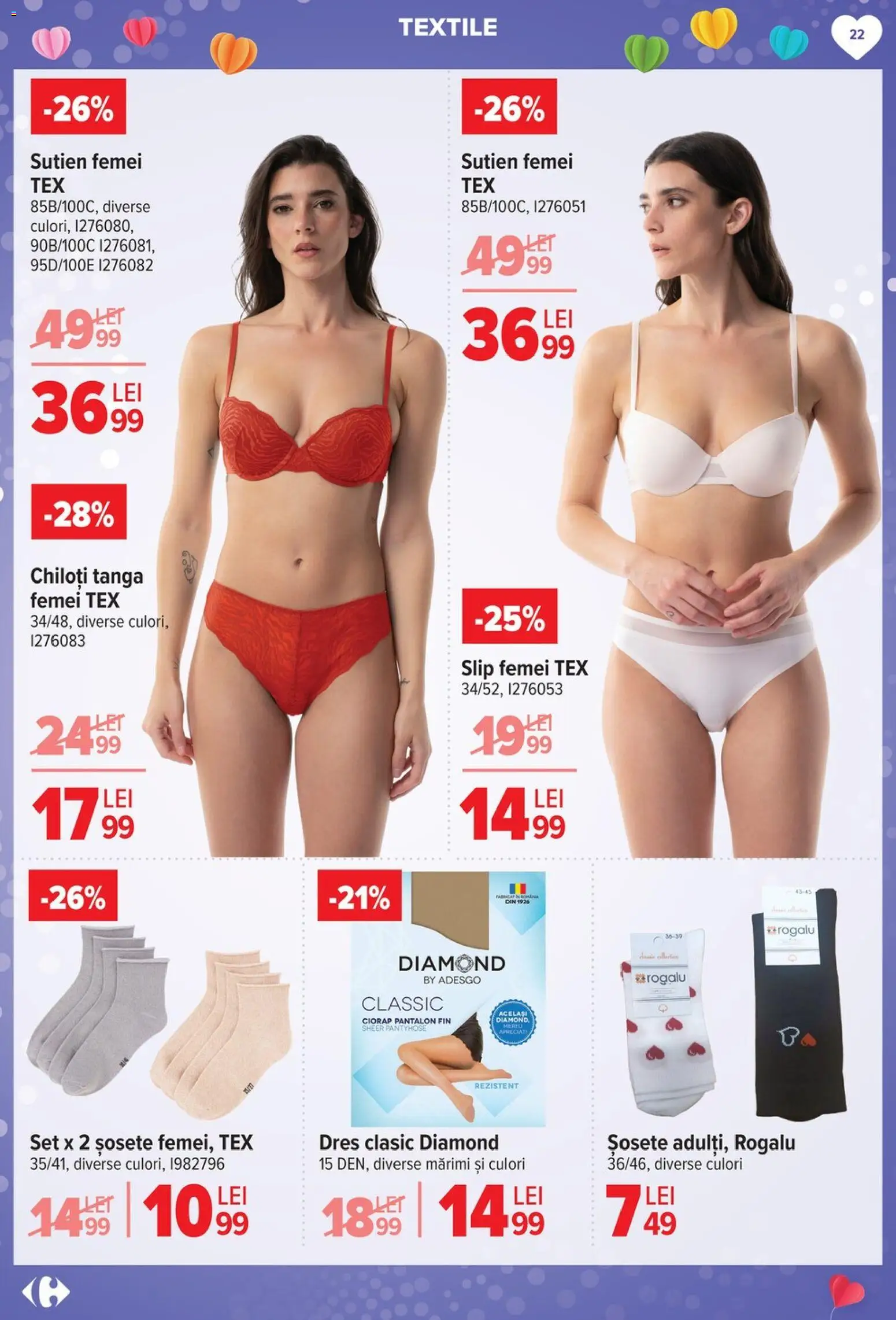 Noul catalog Carrefour – valabil de la 04.02.2026 | Pagină: 22 | Produse: Tricou, Pijamale