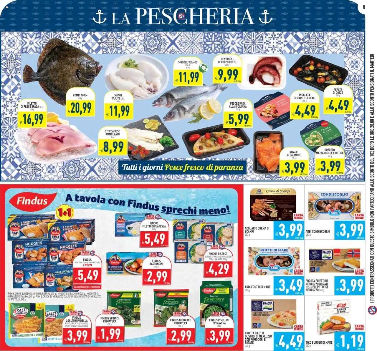 Volantino PIM Supermercati del 13.06.2025 | Pagina: 8 | Prodotti: Crema, Salmone, Pesce, Cereali
