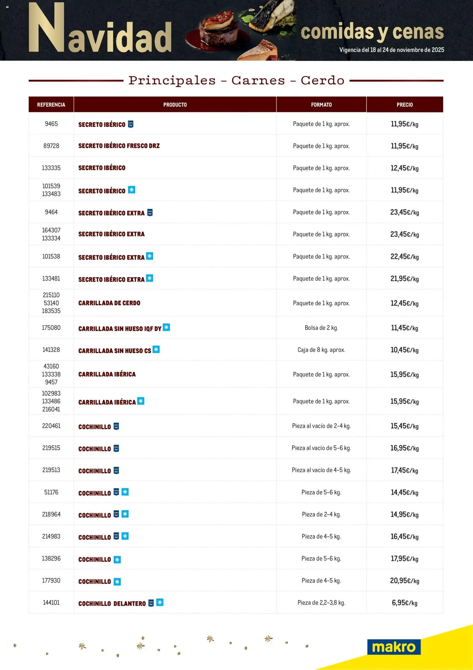 Makro - Menú Navidad Canarias │ válido desde el 18.11.2025 | Página: 3 | Productos: Cerdo, Bolsa, Caja