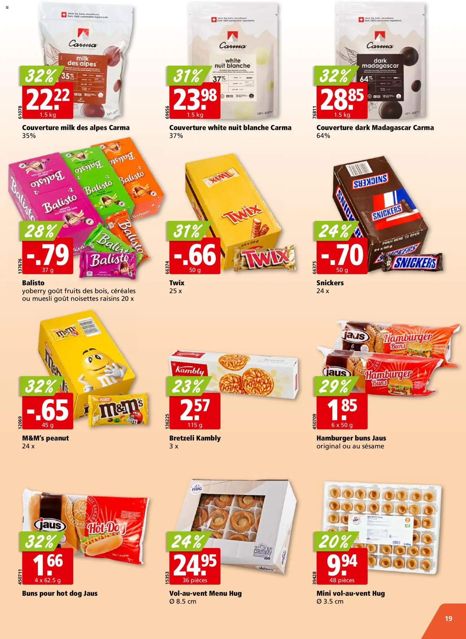 Aligro Aktionen Chavannes, Matran, Genève, Sion – gültig ab 19.01.2026 | Seite: 19 | Produkte: Snickers, Twix