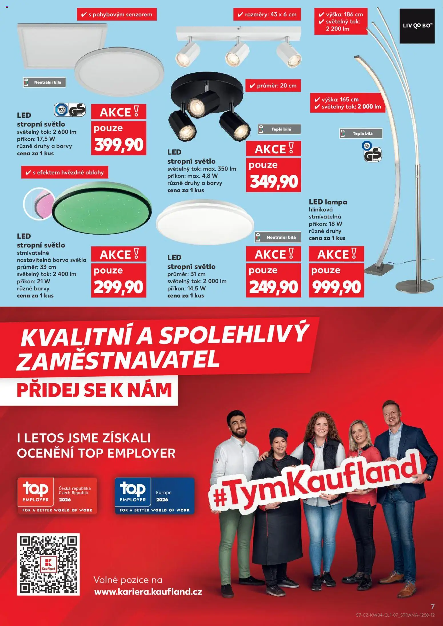 Kaufland leták - Plzeň od 21.01.2026 | Strana: 7 | Produkty: LED lampa, Lampa, Barvy, LED