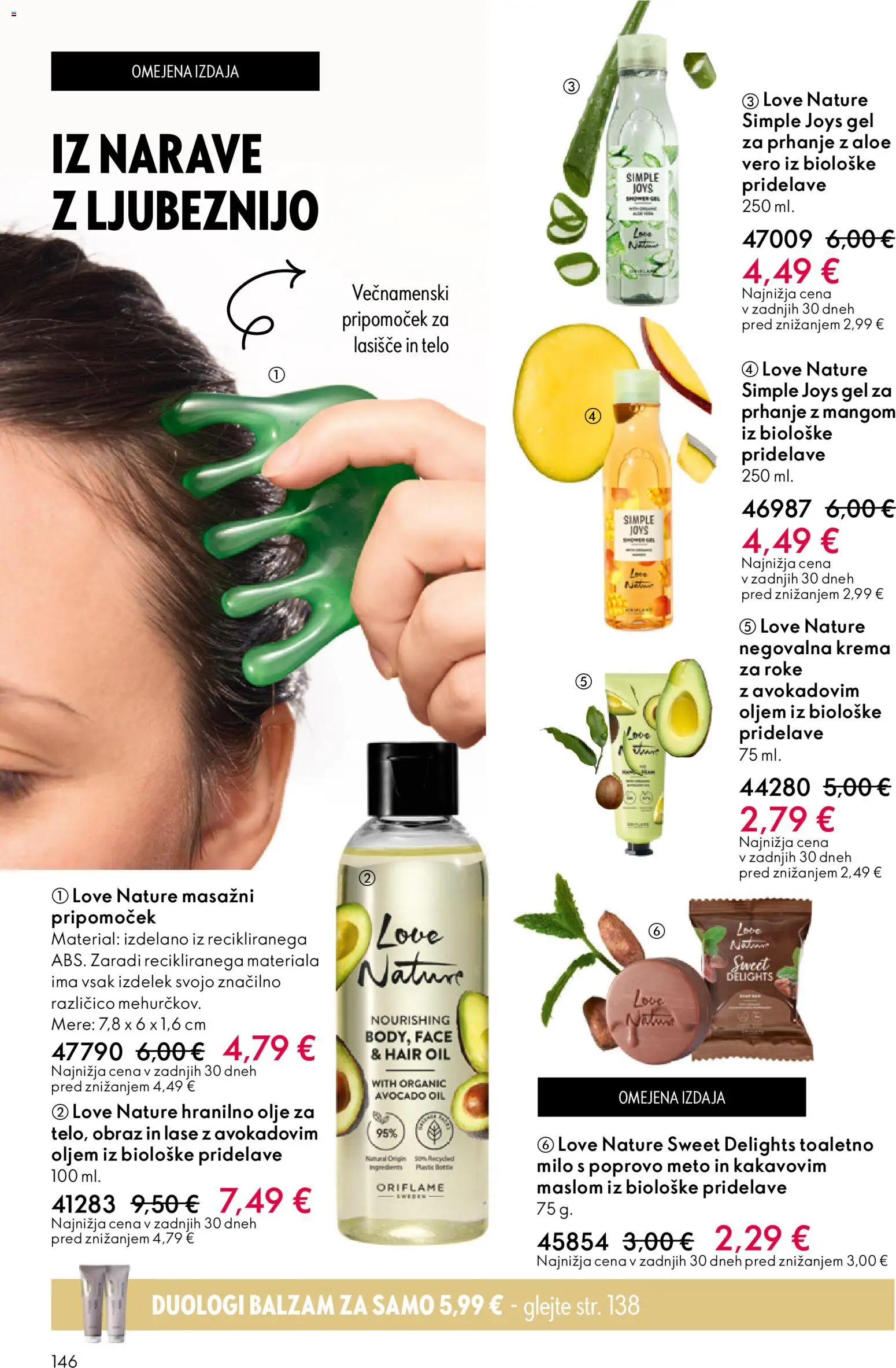 Novi Oriflame katalog ponudbe – veljaven od 19.11.2025 | Stran: 146 | Izdelki: Gel za prhanje, Krema, Olje, Milo