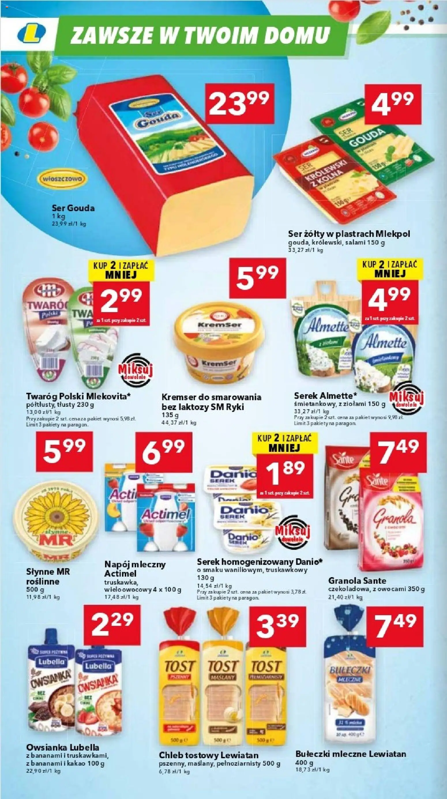 Lewiatan gazetka - Warszawa od 15.01.2026 | Strona: 4 | Produkty: Ser żółty, Chleb, Salami, Twaróg