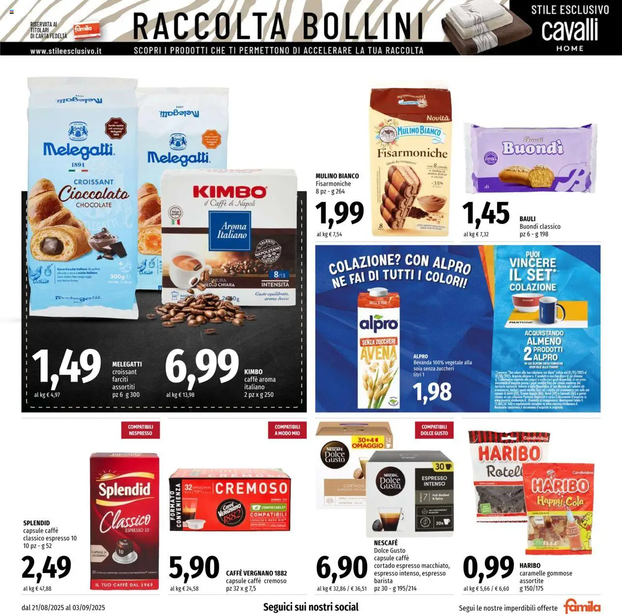 Volantino Famila del 21.08.2025 | Pagina: 13 | Prodotti: Yogurt, Caramelle, Cereali, Miele