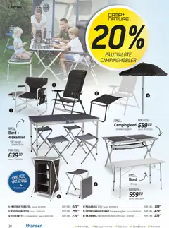Forhåndsvisning av THANSEN kundeavis gyldig fra 24.04.2026 | Side: 20 | Produkter: Parasoll, Bord