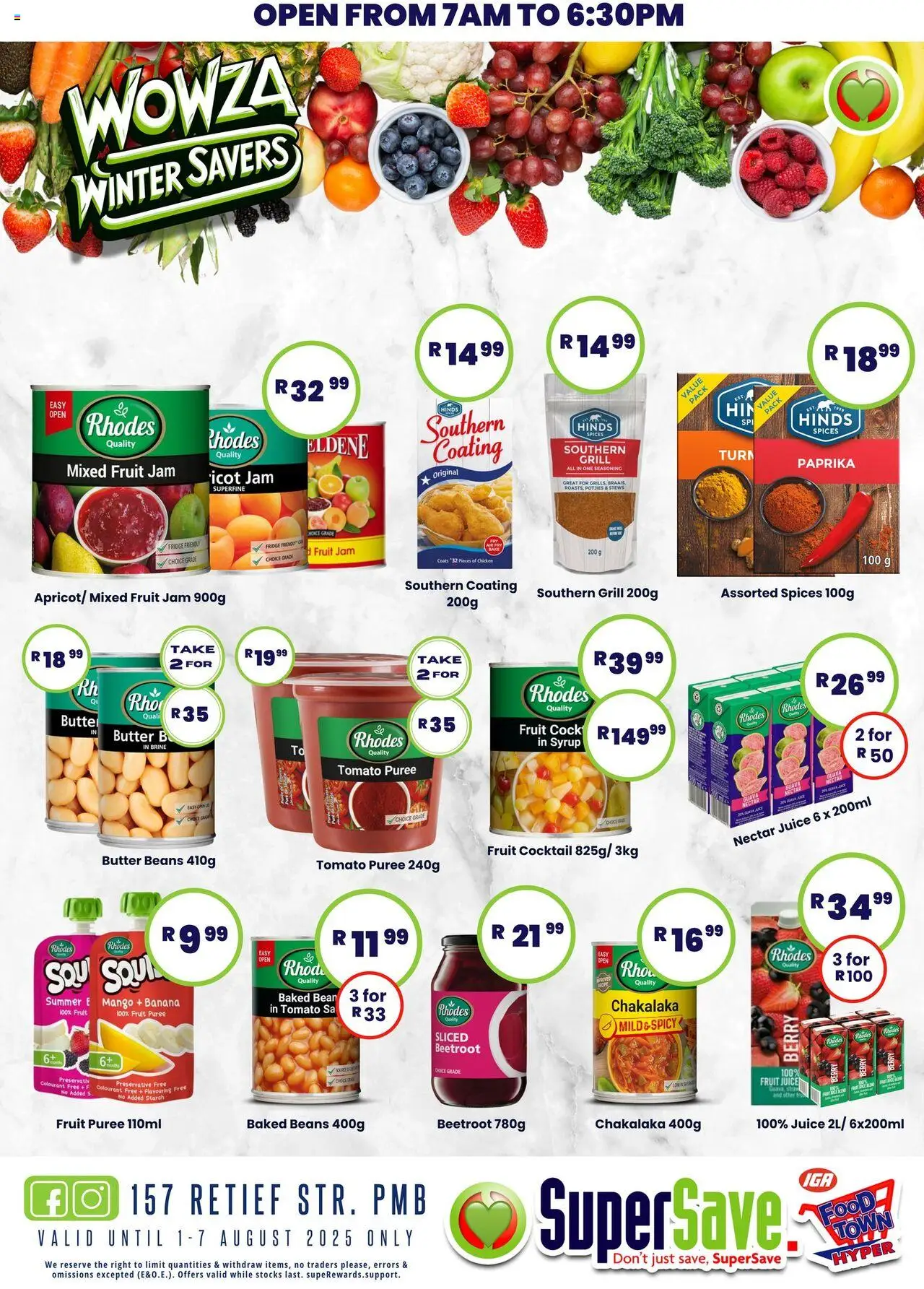 Super Save Specials │ valid from 01.08.2025 | Page: 33 | Products: Grill, Juice, Syrup, Spices