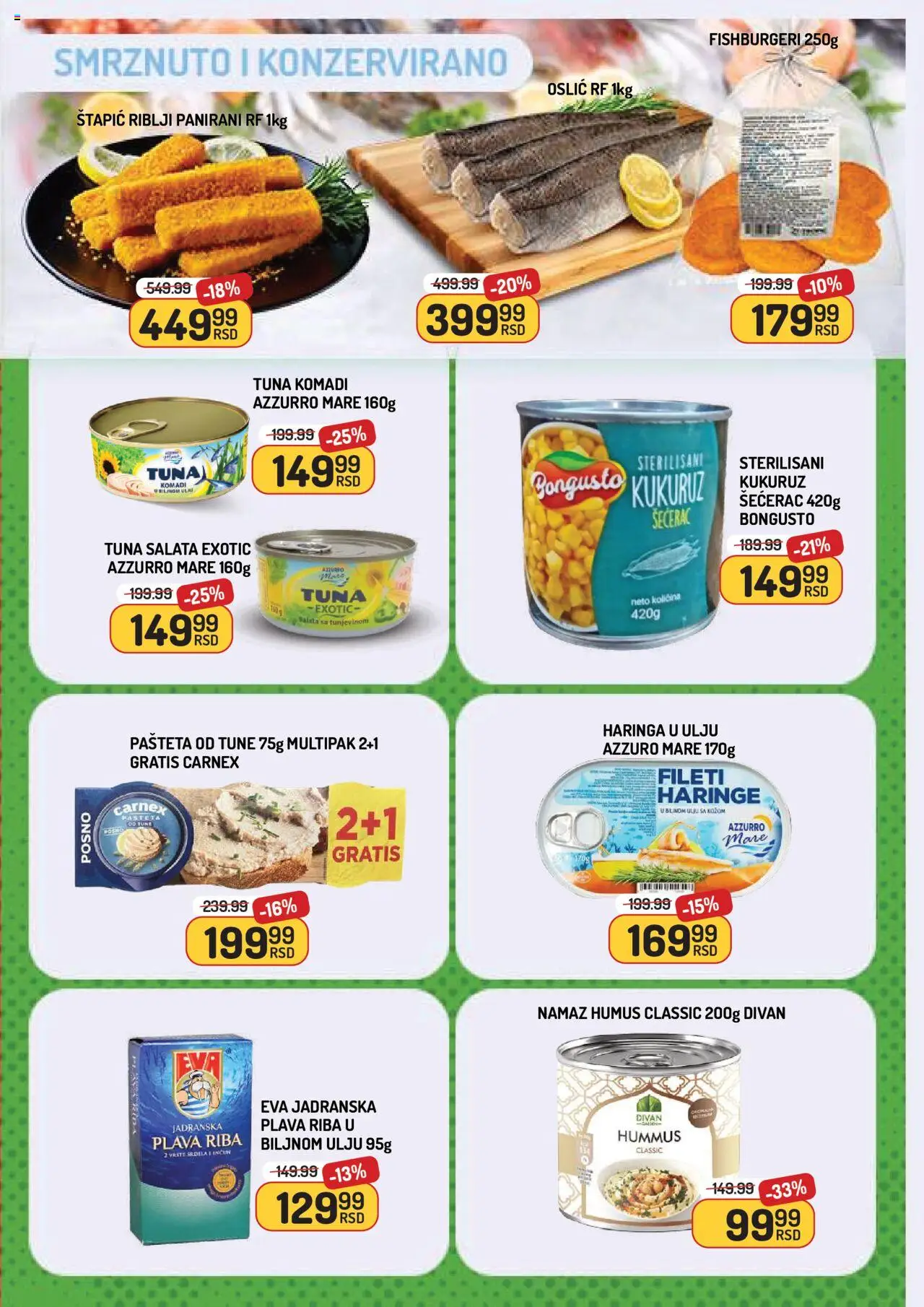 Aman katalog - važi od 15.08.2025 | Strana: 3 | Proizvode: Salata, Hummus, Riba, Pašteta