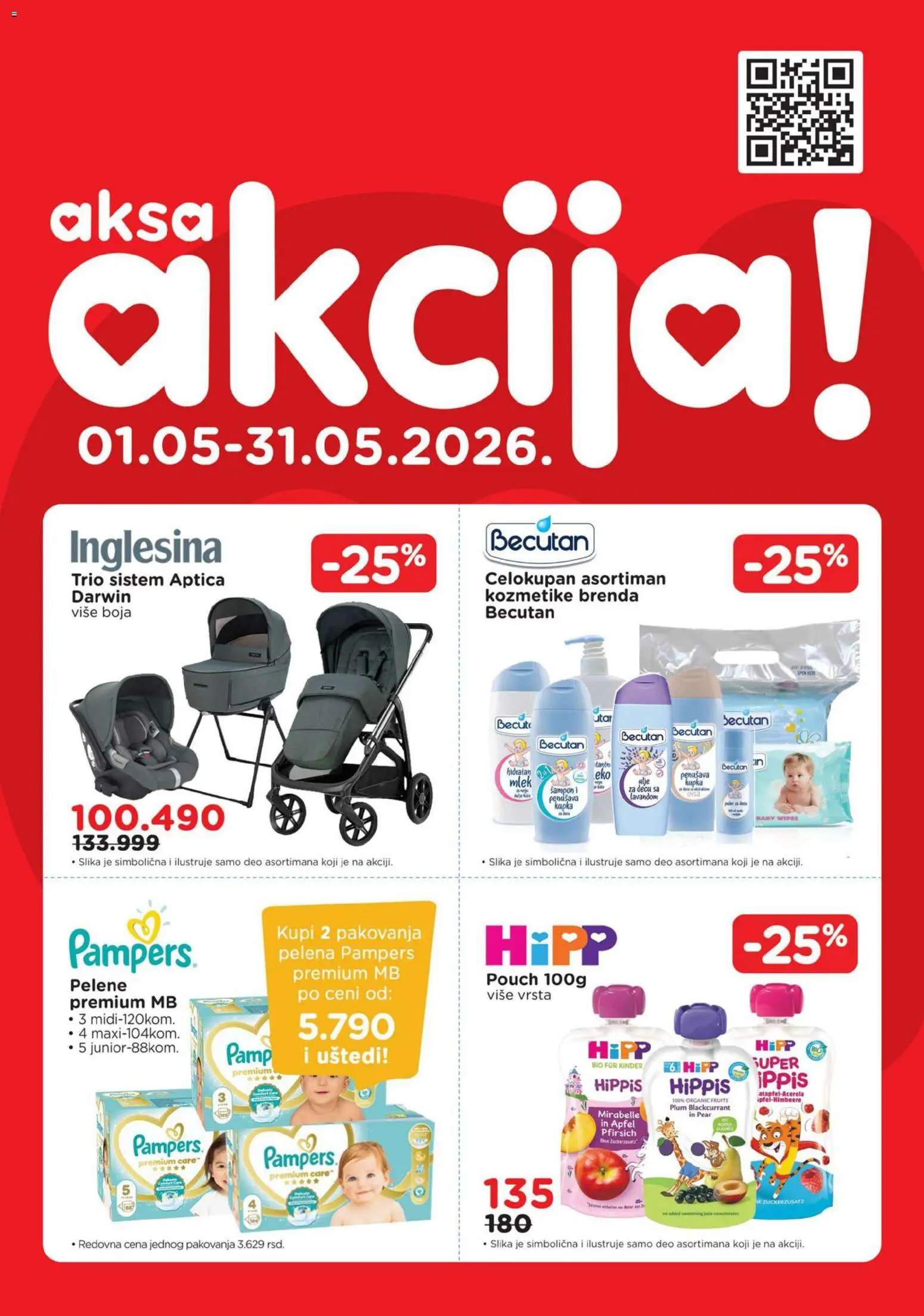 Aksa katalog - važi od 01.05.2026 | Strana: 1 | Proizvode: Pampers, Šampon, Pelene