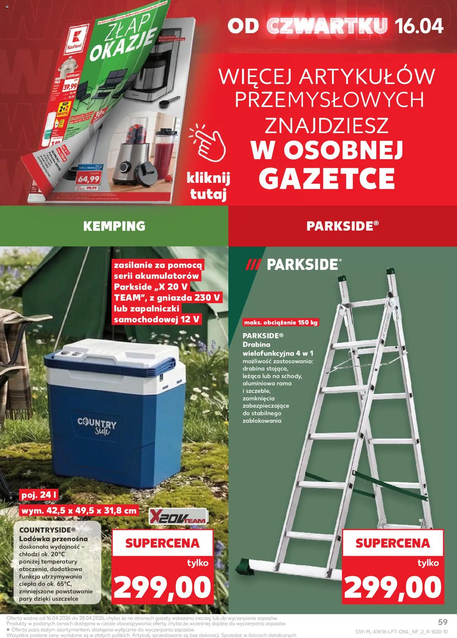 Kaufland Polsko leták od 16.04.2026 | Strana: 59 | Produkty: Parkside, Rama