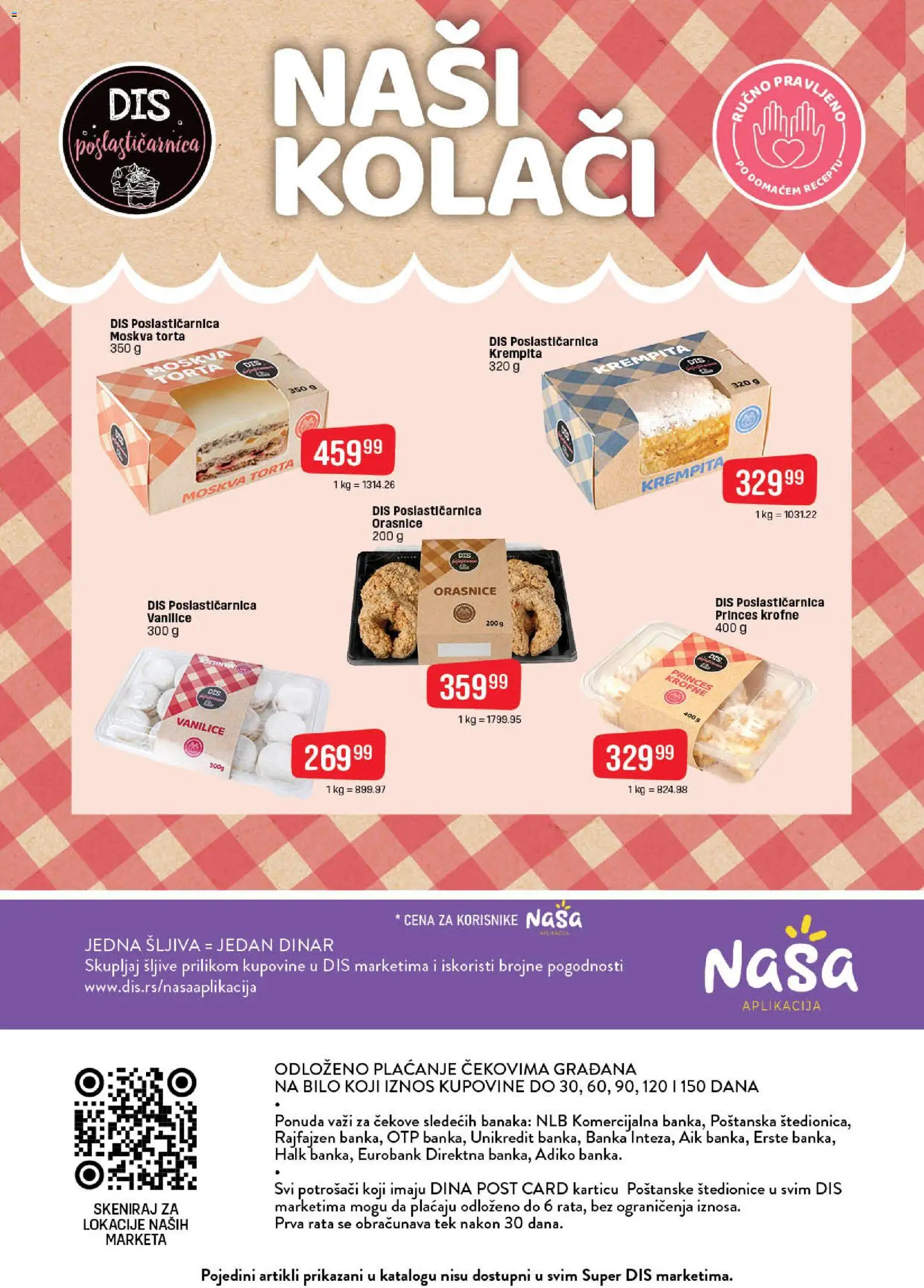 DIS katalog - važi od 02.01.2026 | Strana: 24 | Proizvode: Šljiva, Orašnice, Torta
