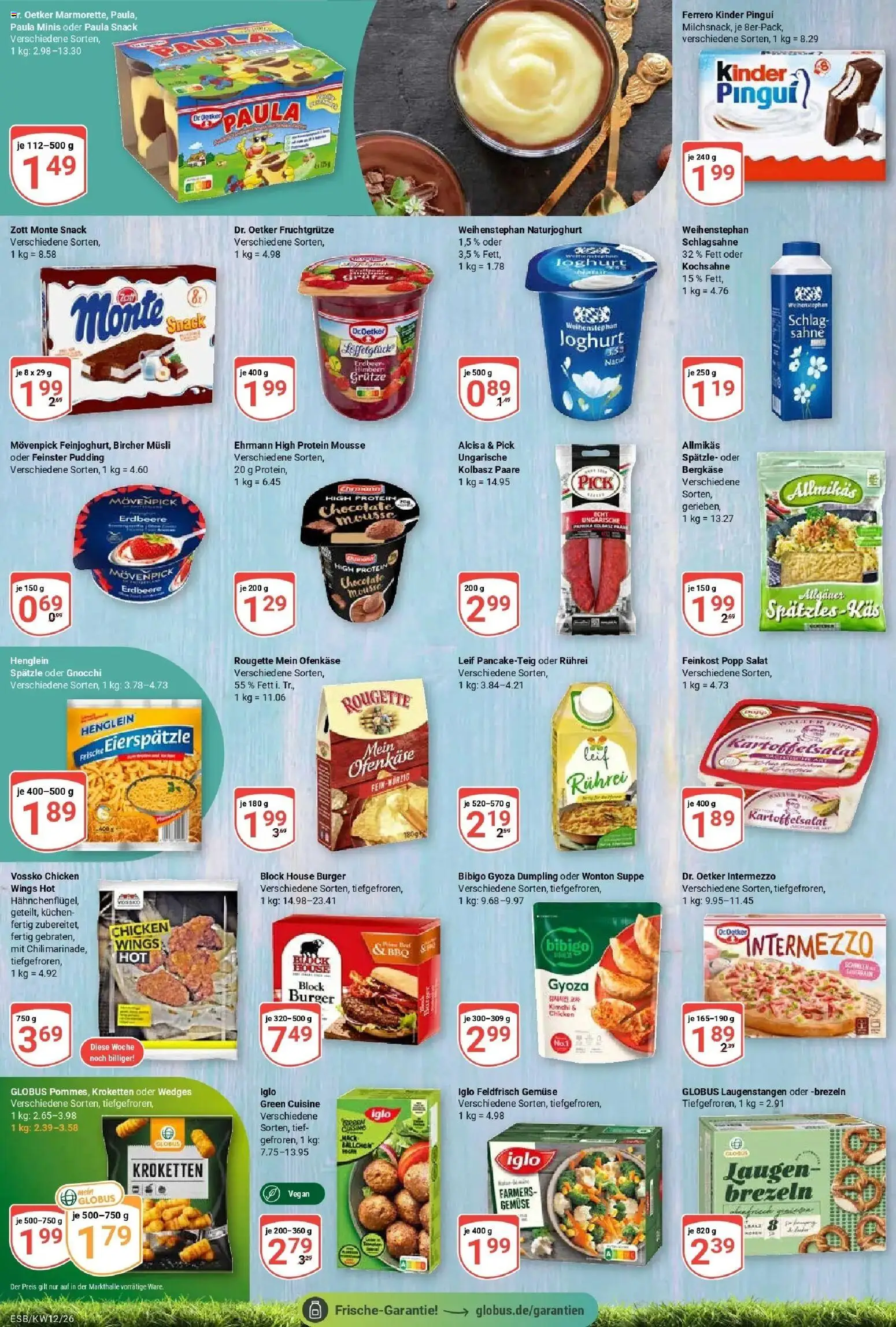 Globus prospekt Eschborn	 – gültig ab 15.03.2026 | Seite: 8 | Produkte: Schlagsahne, Joghurt, Burger, Gemüse