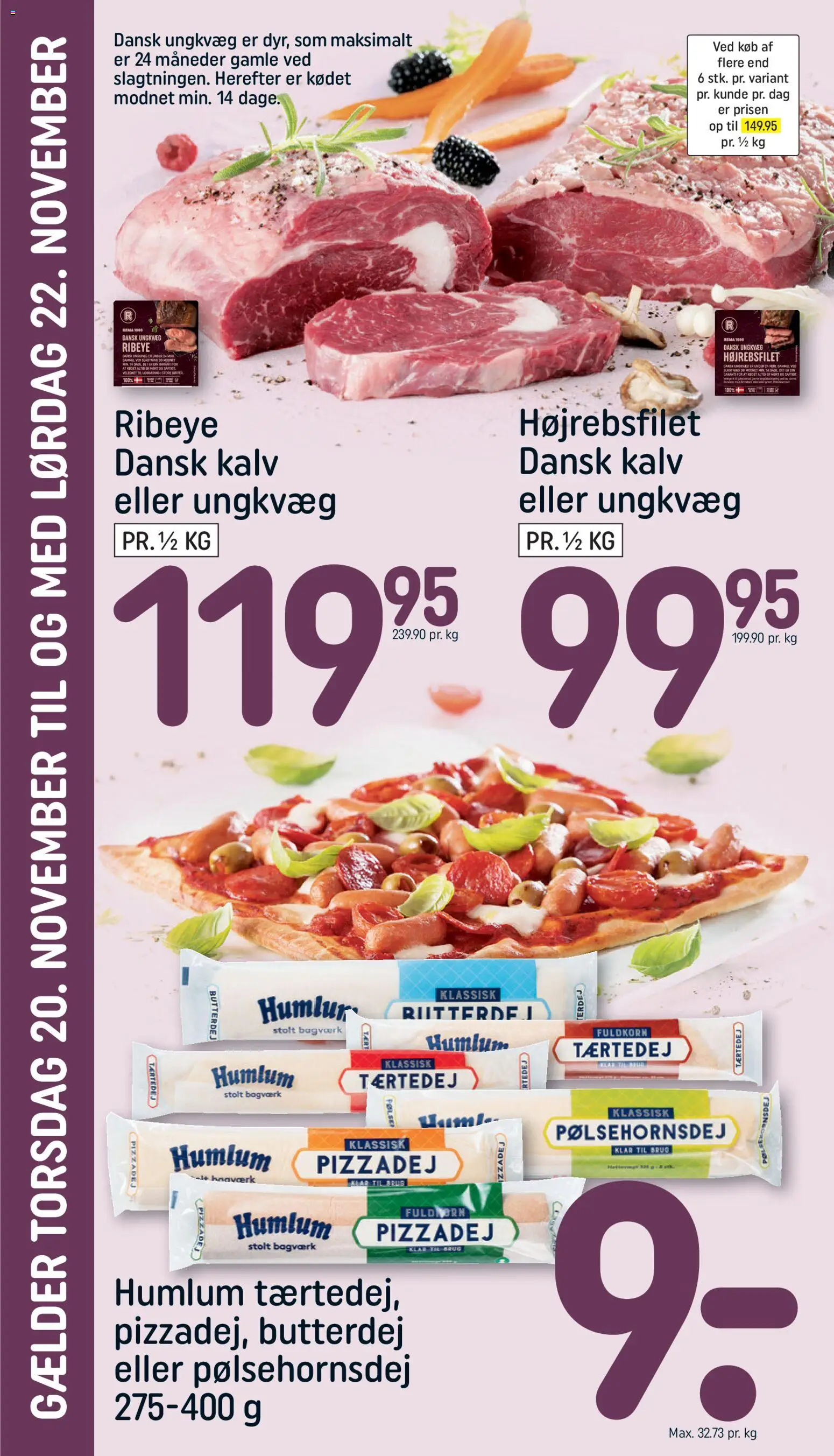 Rema 1000 tilbudsavis – gyldig fra 20.11.2025 | Side: 2 | Produkter: Butterdej, Pizzadej, Søm