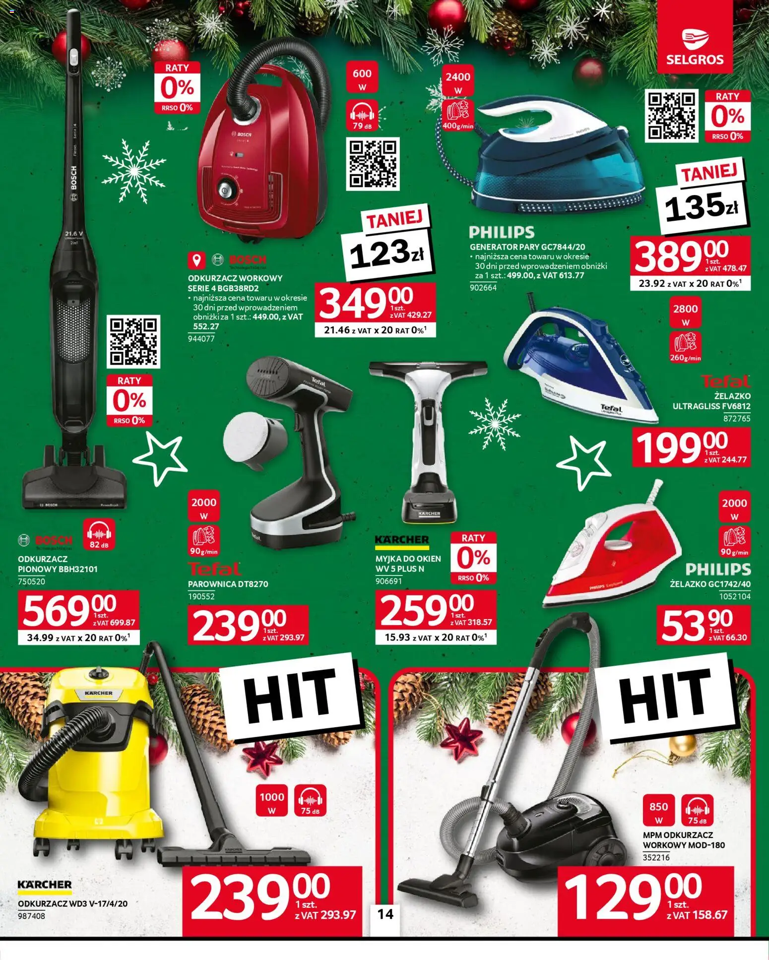Selgros cash&carry Gazetka - Oferta przemysłowa od 20.11.2025 | Strona: 16 | Produkty: Odkurzacz, Parownica, Generator pary, Tefal