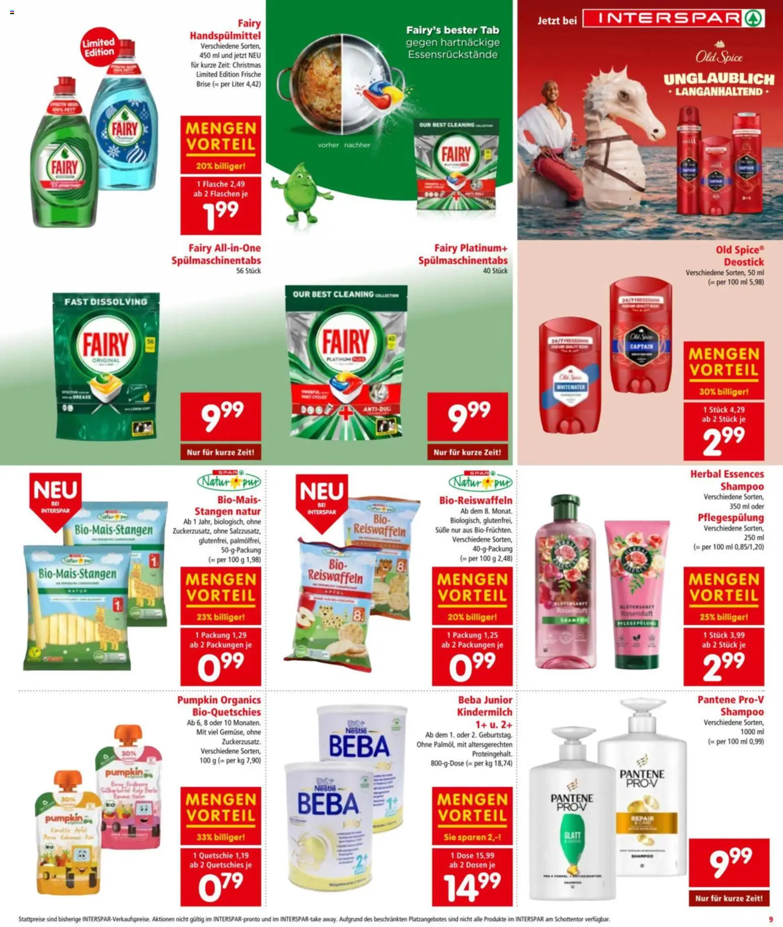 Interspar Flugblatt gültig ab 30.10.2025 | Seite: 9 | Produkte: Spülmaschinentabs, Shampoo