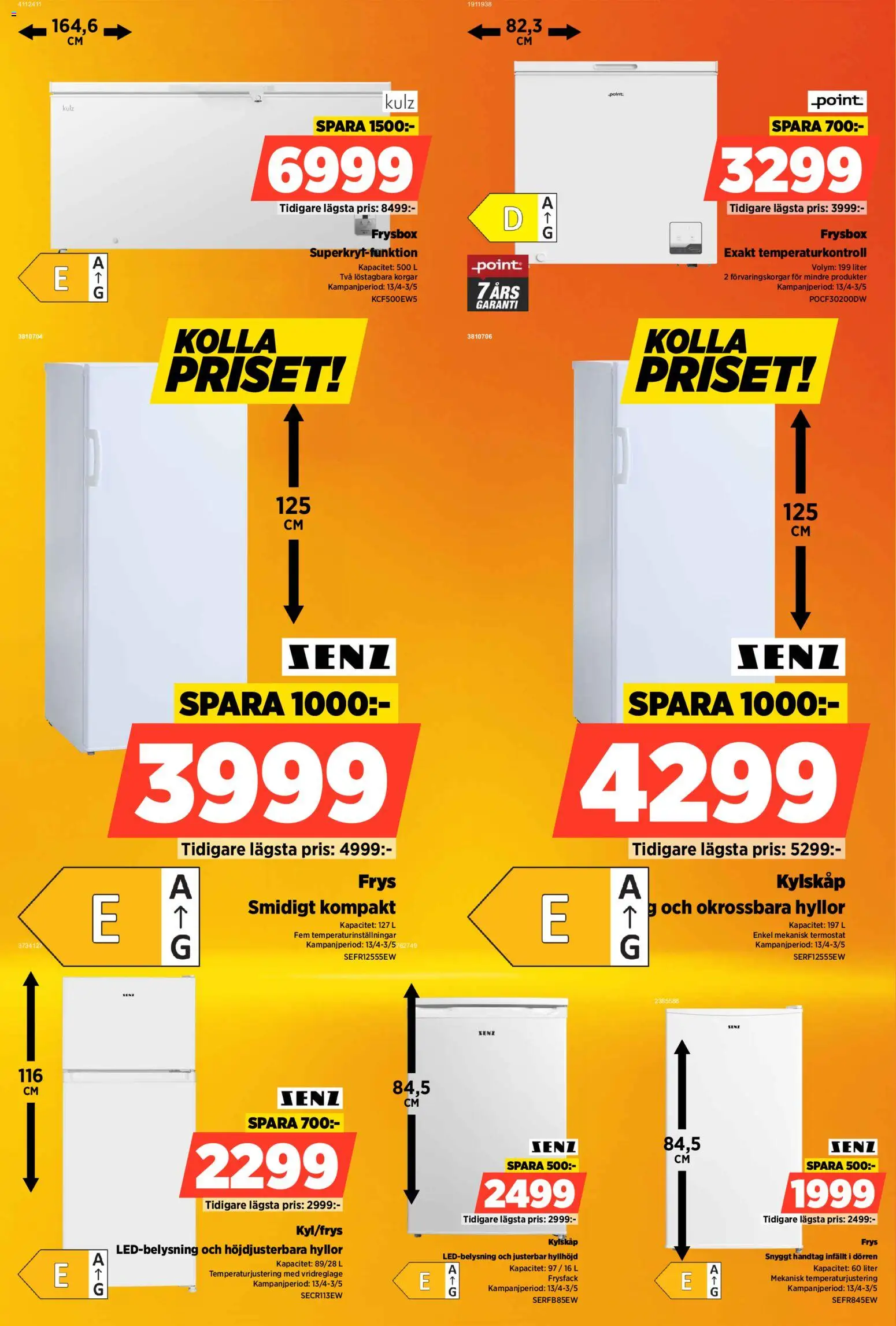 Power reklamblad aktuell från 13.04.2026 | Sida: 54 | Produkter: Frysbox, Kylskåp, Frys