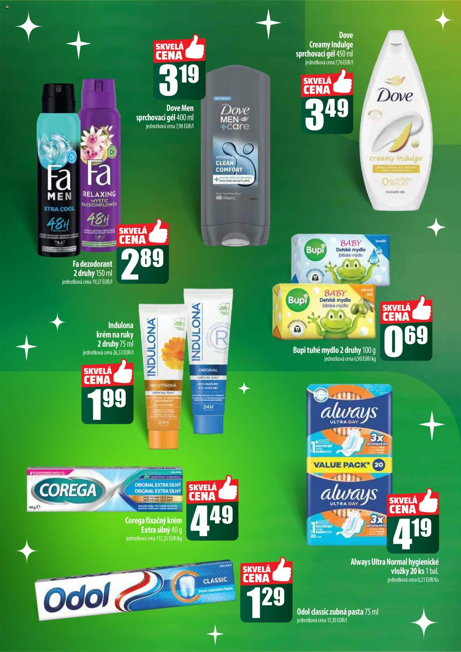 Nové COOP Jednota akcie – leták je platný od 18.12.2025 | Strana: 61 | Produkty: Dezodorant, Zubná pasta, Krém, Indulona