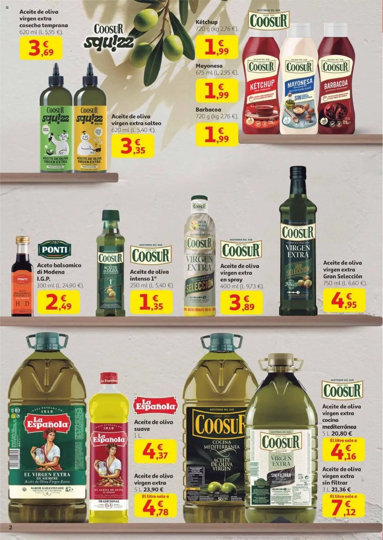 Alcampo - Canarias │ válido desde el 23.10.2025 | Página: 2 | Productos: Aceite de oliva, Aceite de oliva virgen extra, Οθόνη προβολής, Barbacoa
