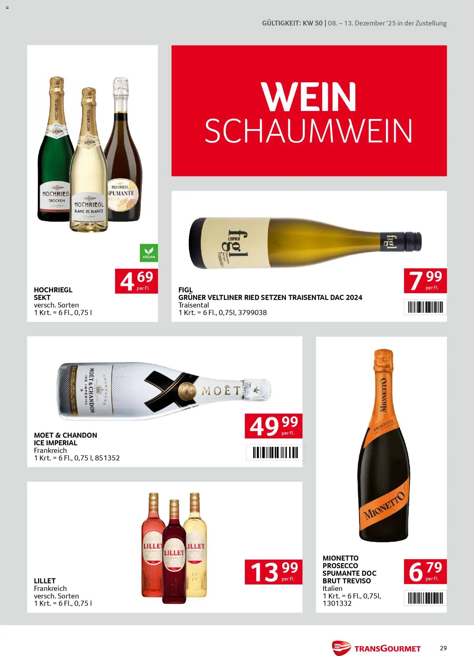 Transgourmet Zustellaktion gültig ab 08.12.2025 | Seite: 29 | Produkte: Wein