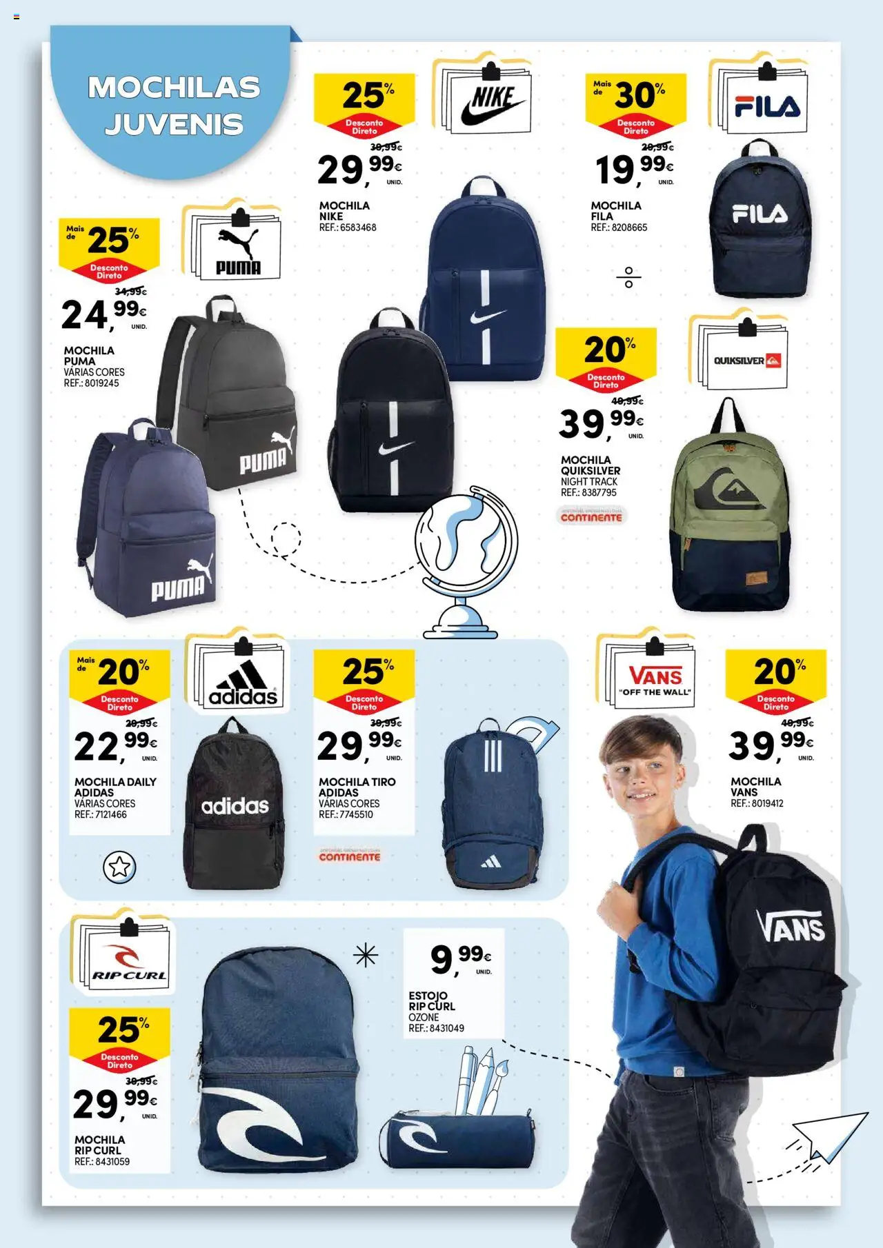 Continente - Regresso às Aulas: Regressamos com tudo │ válido de 12.08.2025 | Página: 4 | Produtos: Mochila, Mochilas