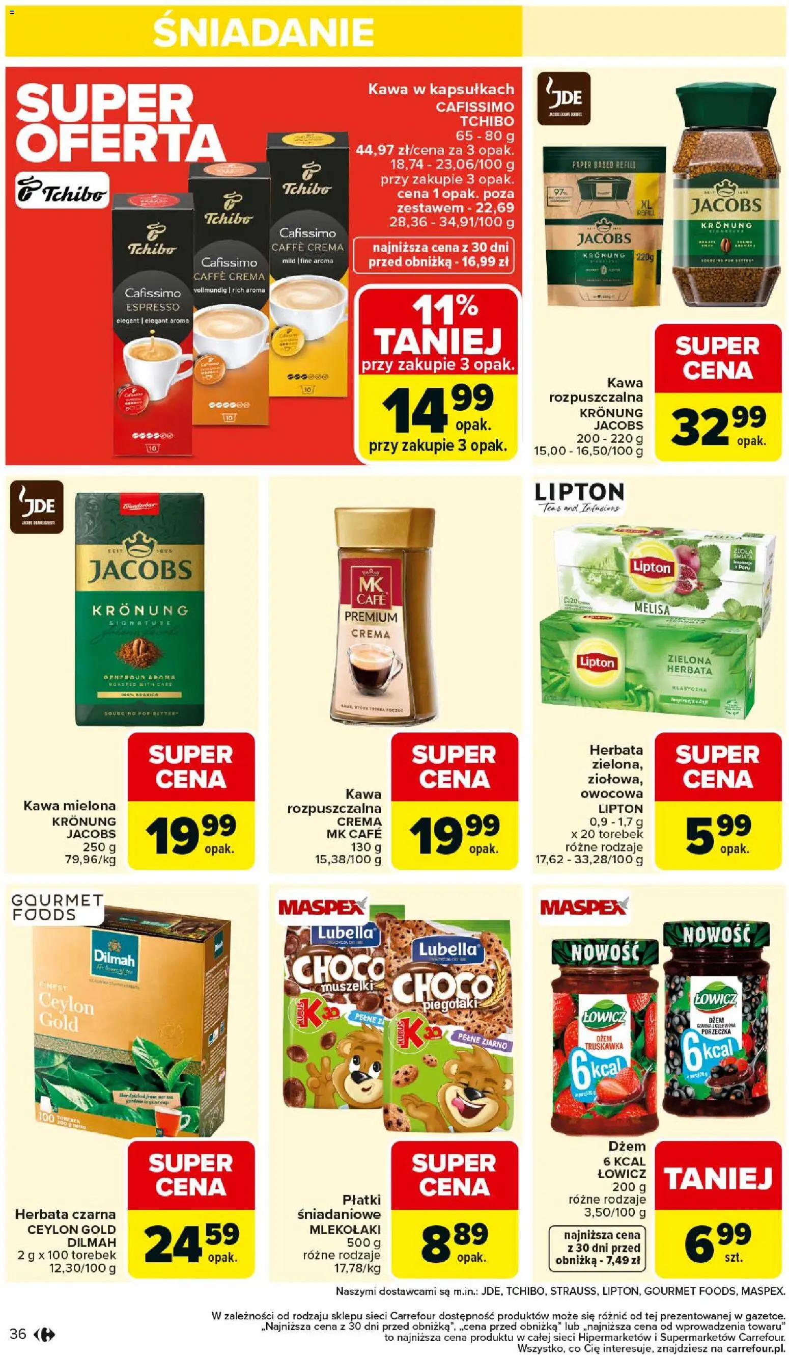 Carrefour Gazetka od 26.01.2026 | Strona: 38 | Produkty: Porzeczka, Dżem, Kawa, Melisa