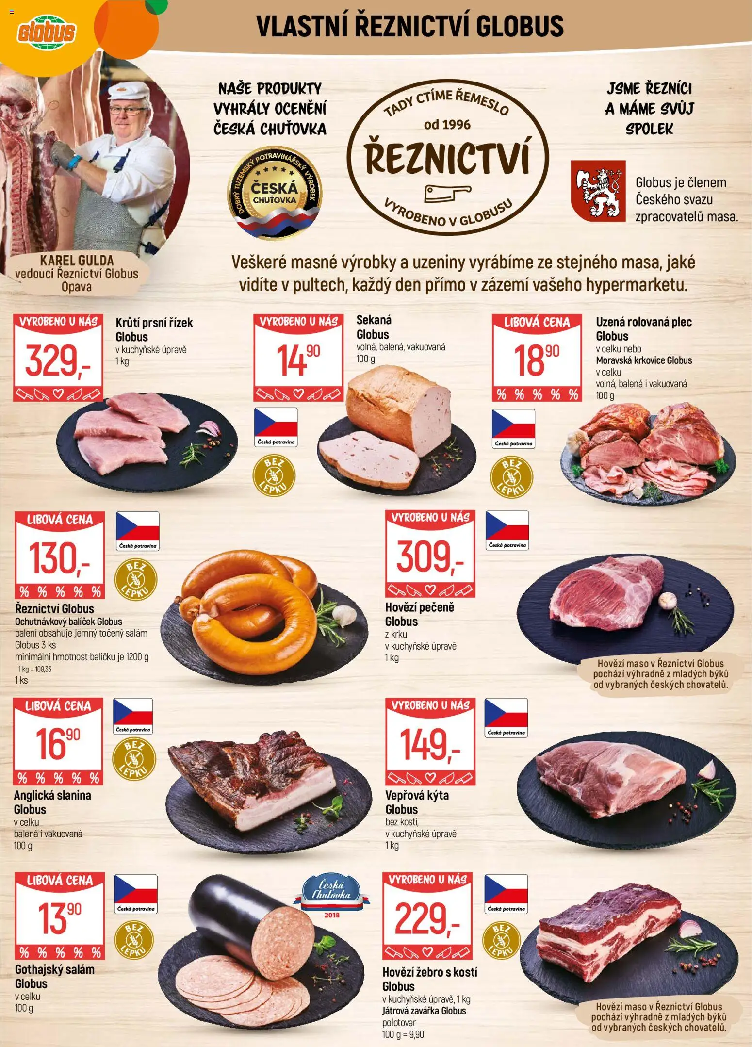 Globus leták - Opava od 12.11.2025 | Strana: 5 | Produkty: Hovězí, Uzeniny, Krkovice, Kýta