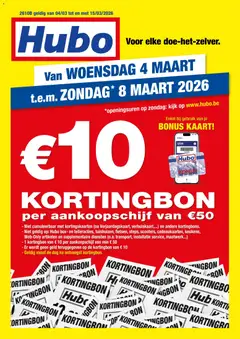 Hubo folder - Voorbeeld van een folder van Hubo, geldig van 04.03.2026