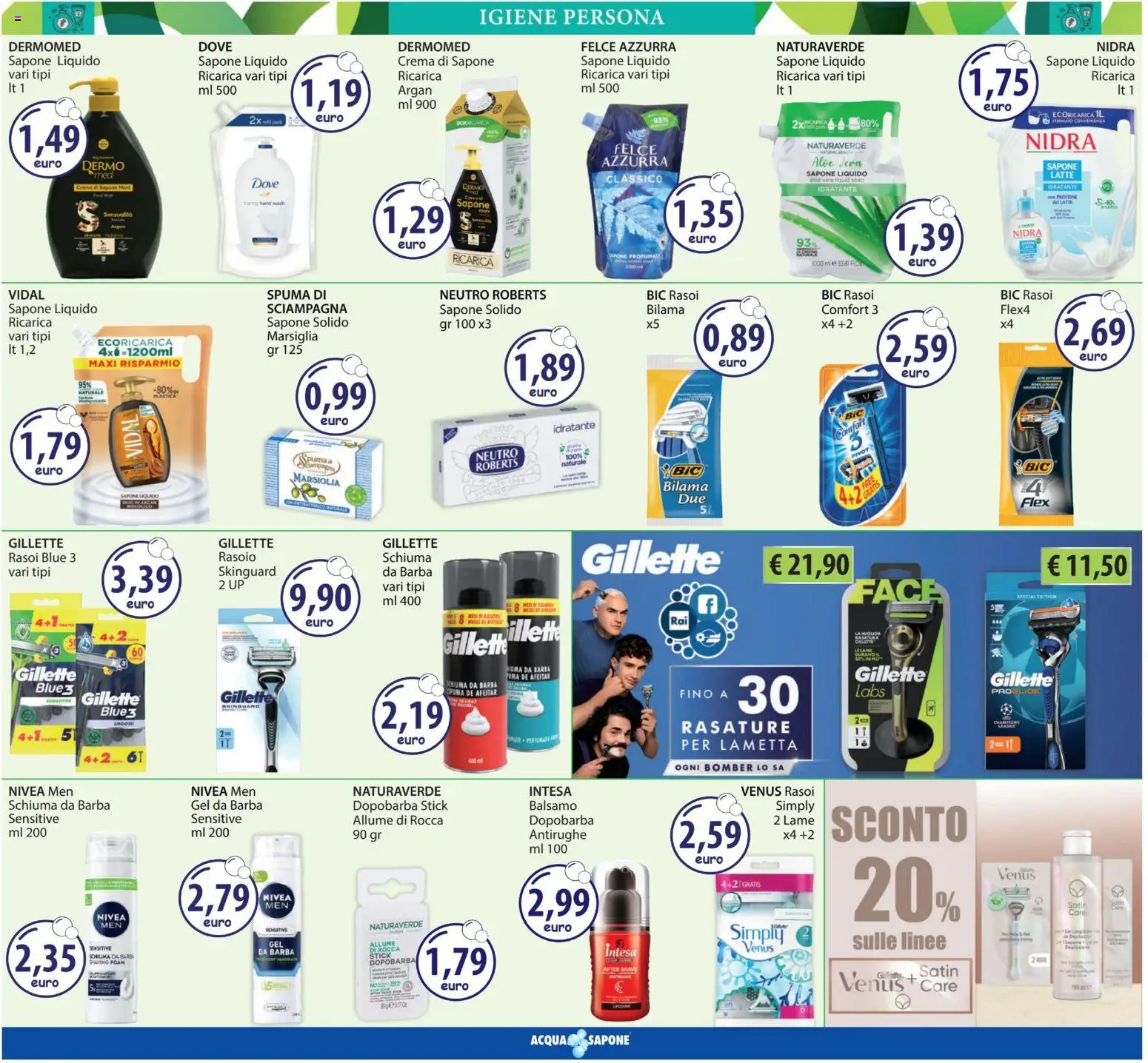 Volantino Acqua e Sapone del 05.03.2026 | Pagina: 11 | Prodotti: Crema, Dopobarba, Rasoio, Aloe vera