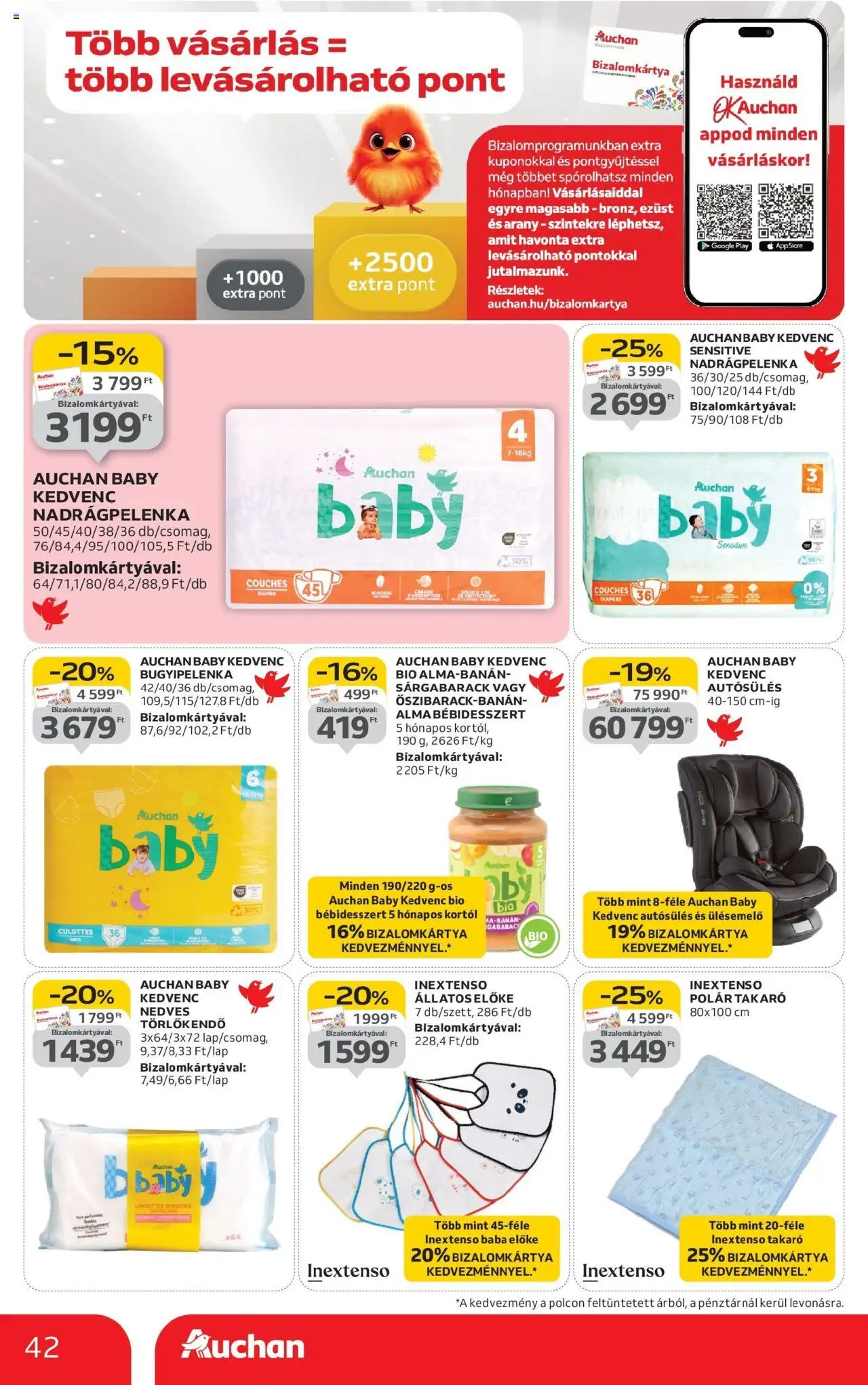 Auchan akciós ujság - amely érvényes a következő dátumtól: 04.09.2025 | Oldal: 42 | Termékek: Sárgabarack, Törlőkendő, Takaró, Nedves törlőkendő