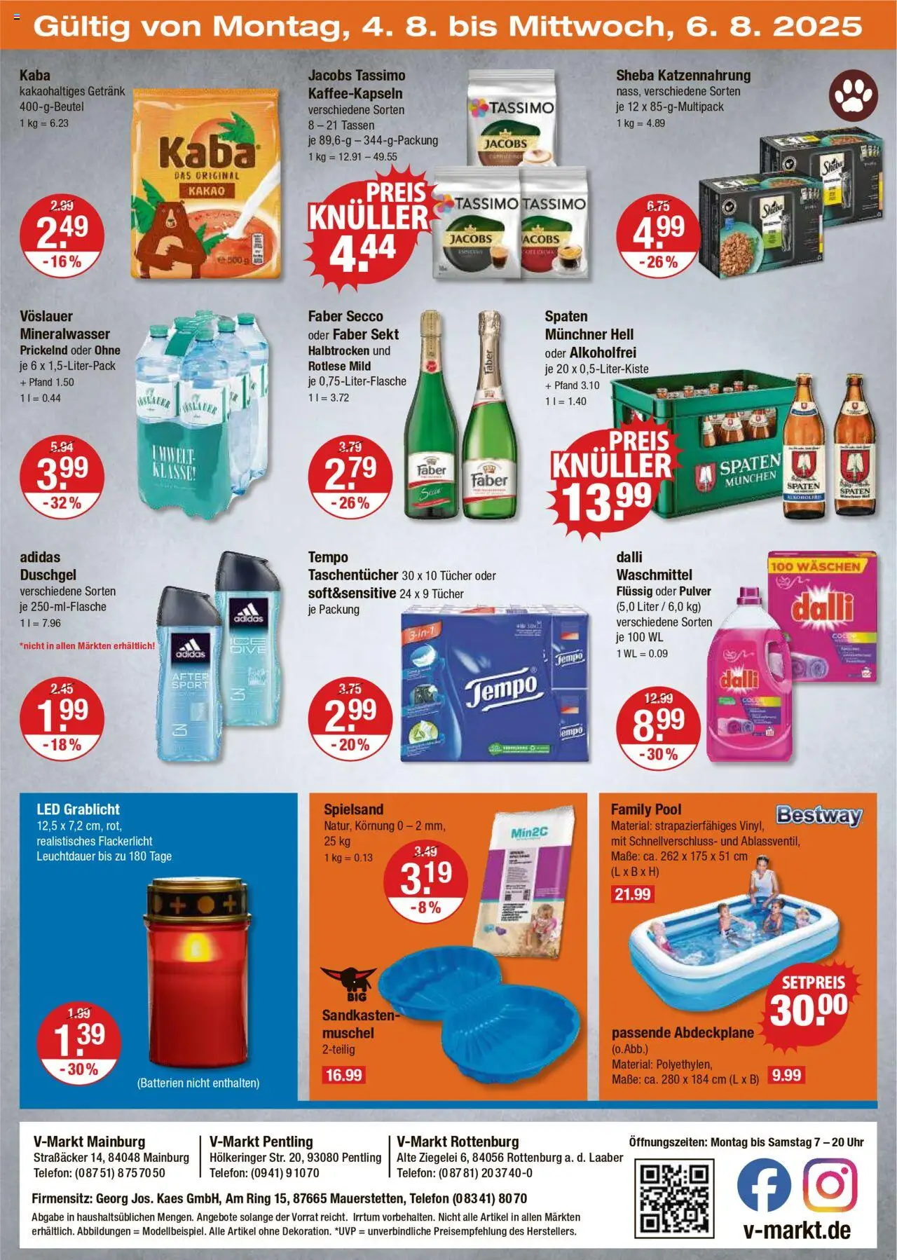 V-Markt - Hallertau/Oberpfalz - gültig ab dem 31.07.2025 | Seite: 20 | Produkte: Sheba, Tempo, Tassimo, Uhr