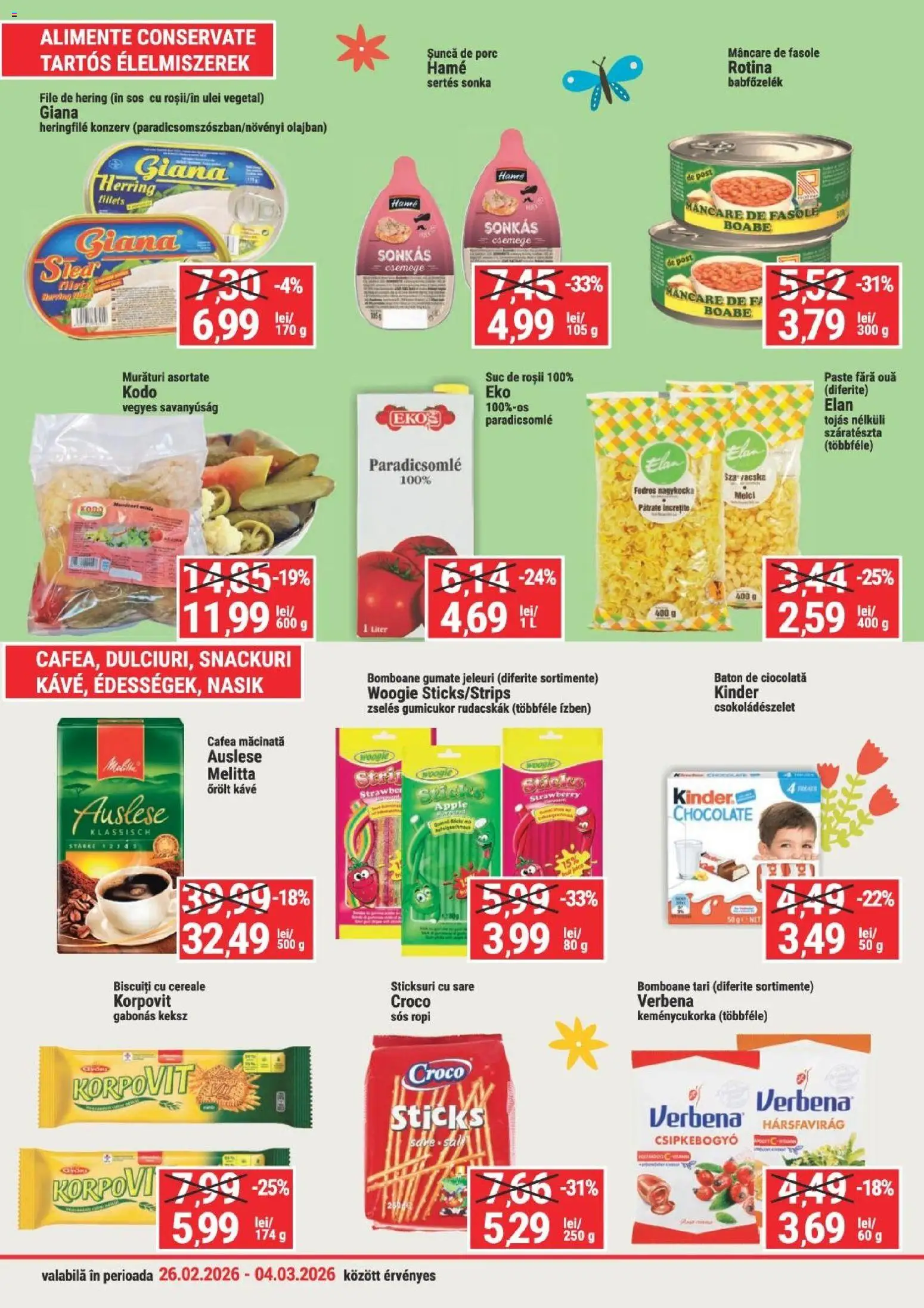 Noul catalog Merkur – valabil de la 26.02.2026 | Pagină: 3 | Produse: Apple, Suc, Roșii, Biscuiți
