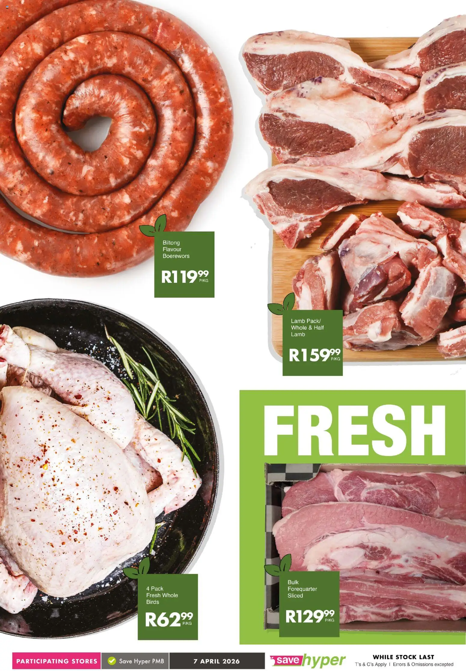 New Save catalogue – valid from 07.04.2026 | Page: 8 | Products: Boerewors, Stock