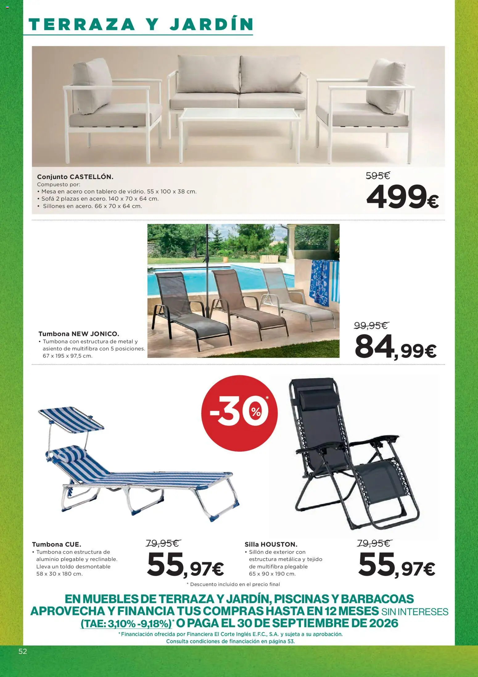 Hipercor catálogo │ válido desde el 25.03.2026 | Página: 52 | Productos: Muebles, Tumbona, Sillón, Silla