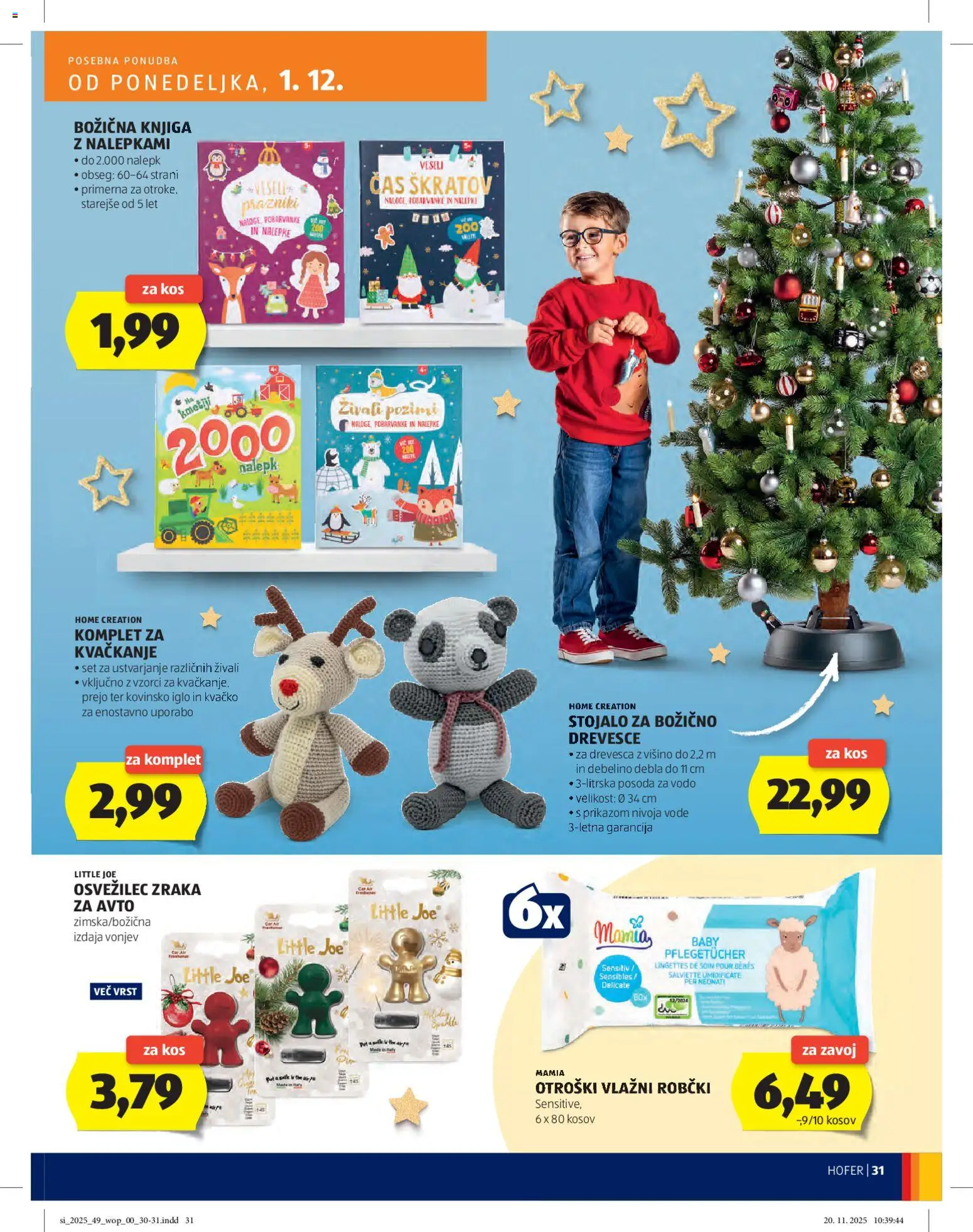 Novi Hofer katalog ponudbe – veljaven od 27.11.2025 | Stran: 31 | Izdelki: Robčki, Kos, Knjiga